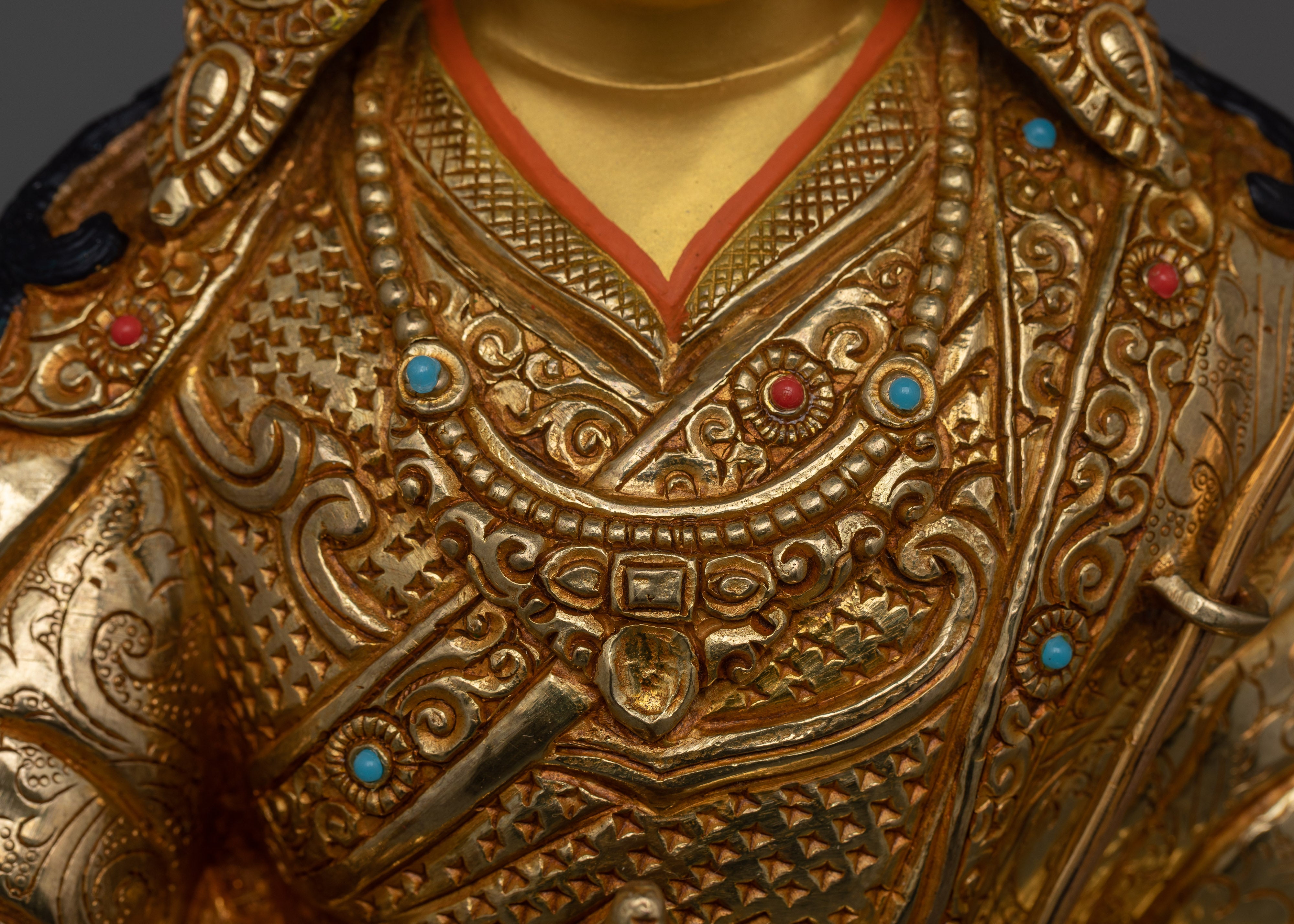 Tibetan Guru Rinpoche Lotus Born Tantric Master Statue | Symbol of Spiritual Awakening