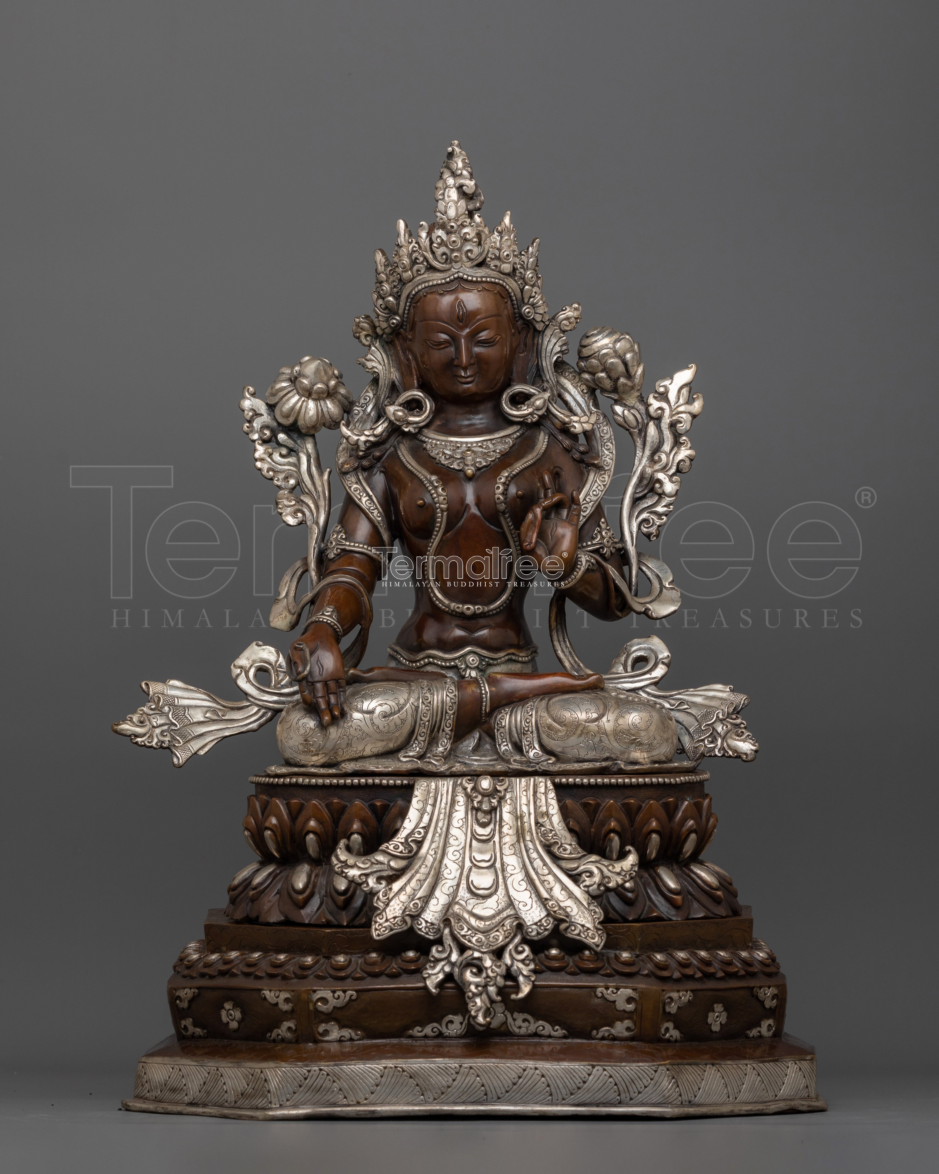 White Tara The Deity of Longevity Altar Sculpture | Symbol of Enlightened Compassion
