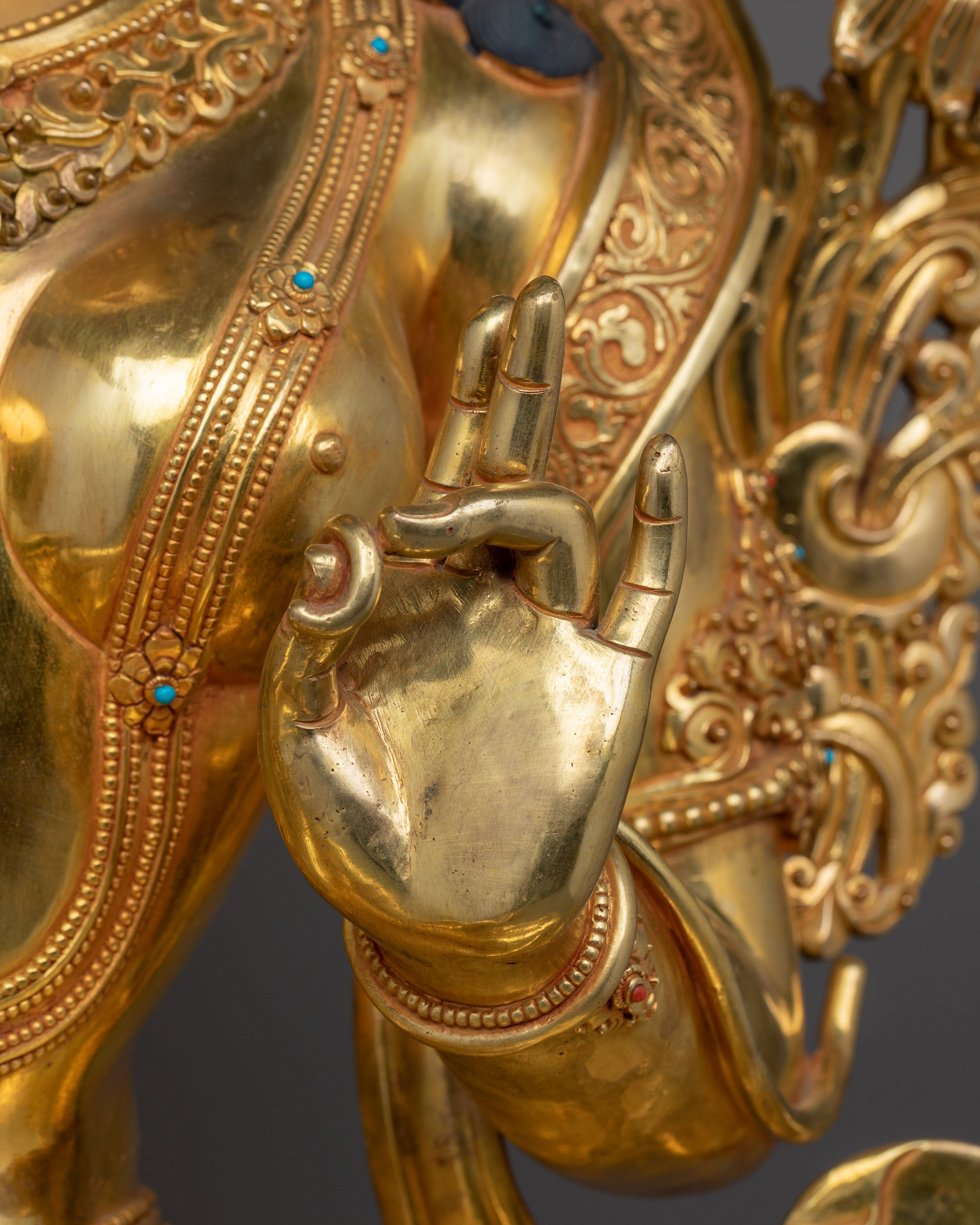 32.3 Inch Large Green Tara Statue for Dharma | The Female Buddha in Buddhism