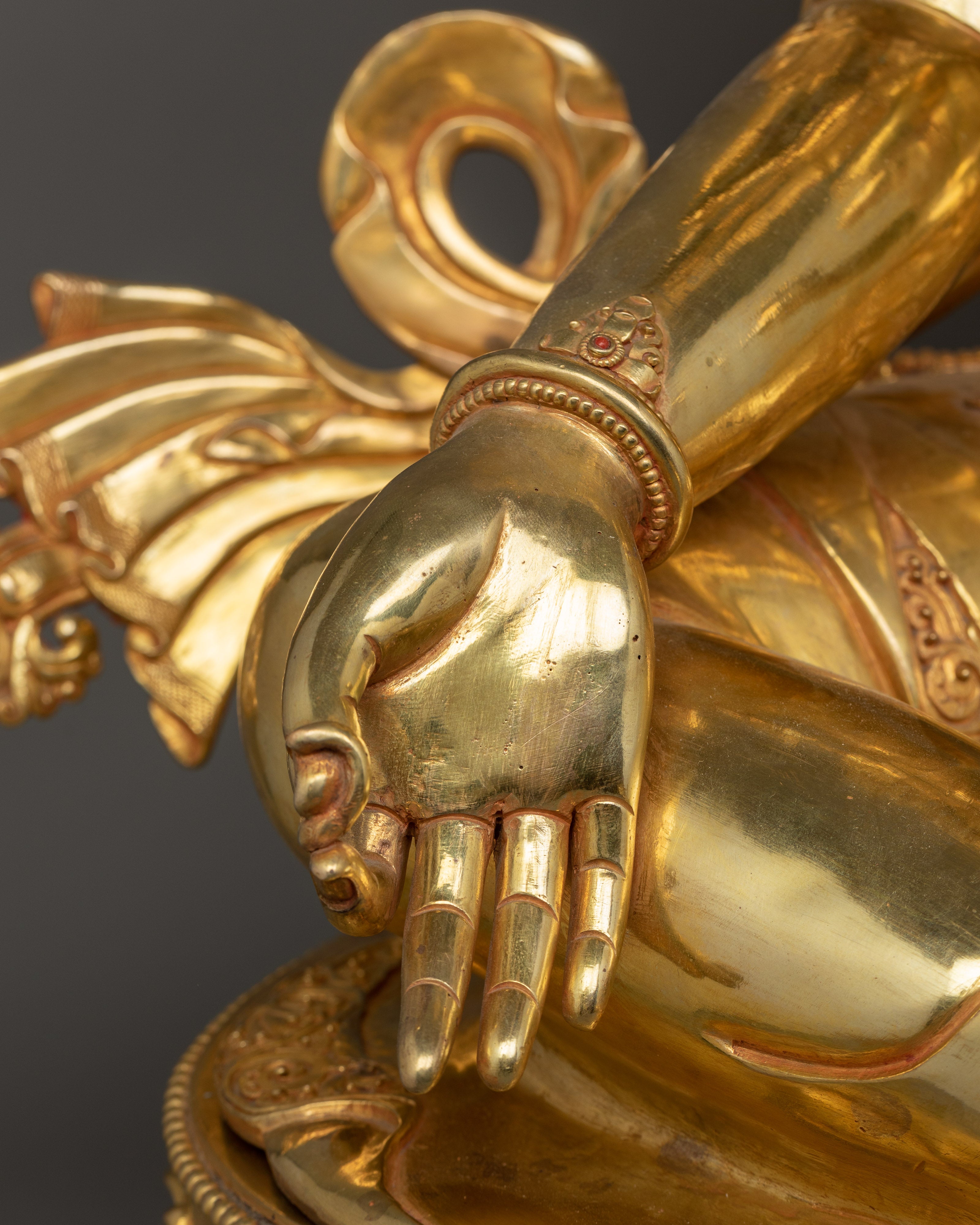 32.3 Inch Large Green Tara Statue for Dharma | The Female Buddha in Buddhism