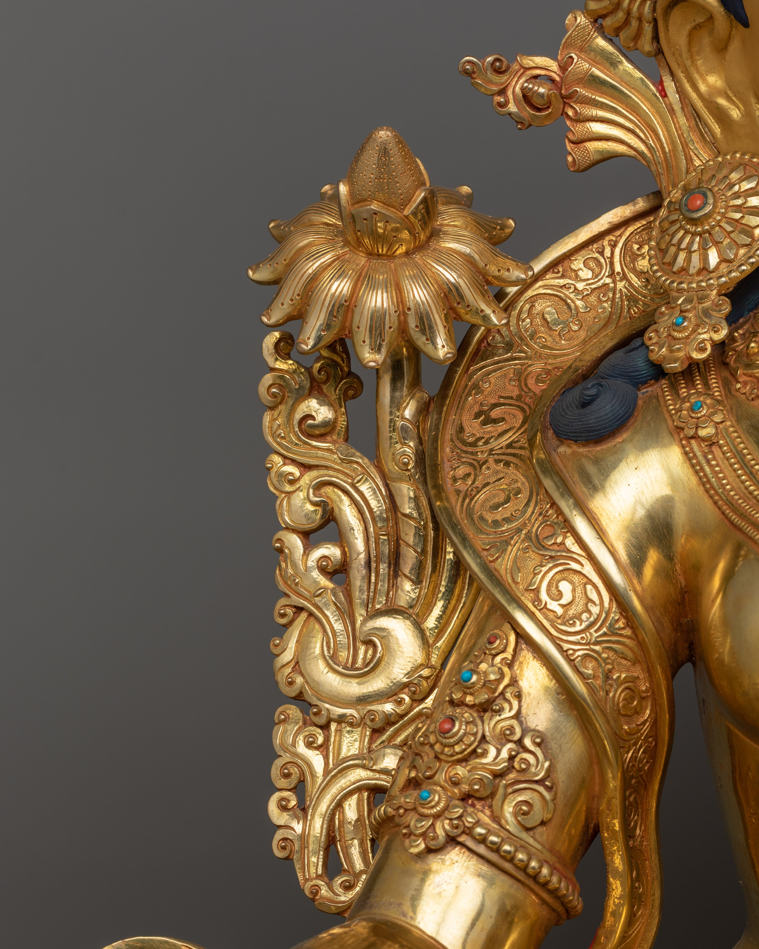 32.3 Inch Large Green Tara Statue for Dharma | The Female Buddha in Buddhism