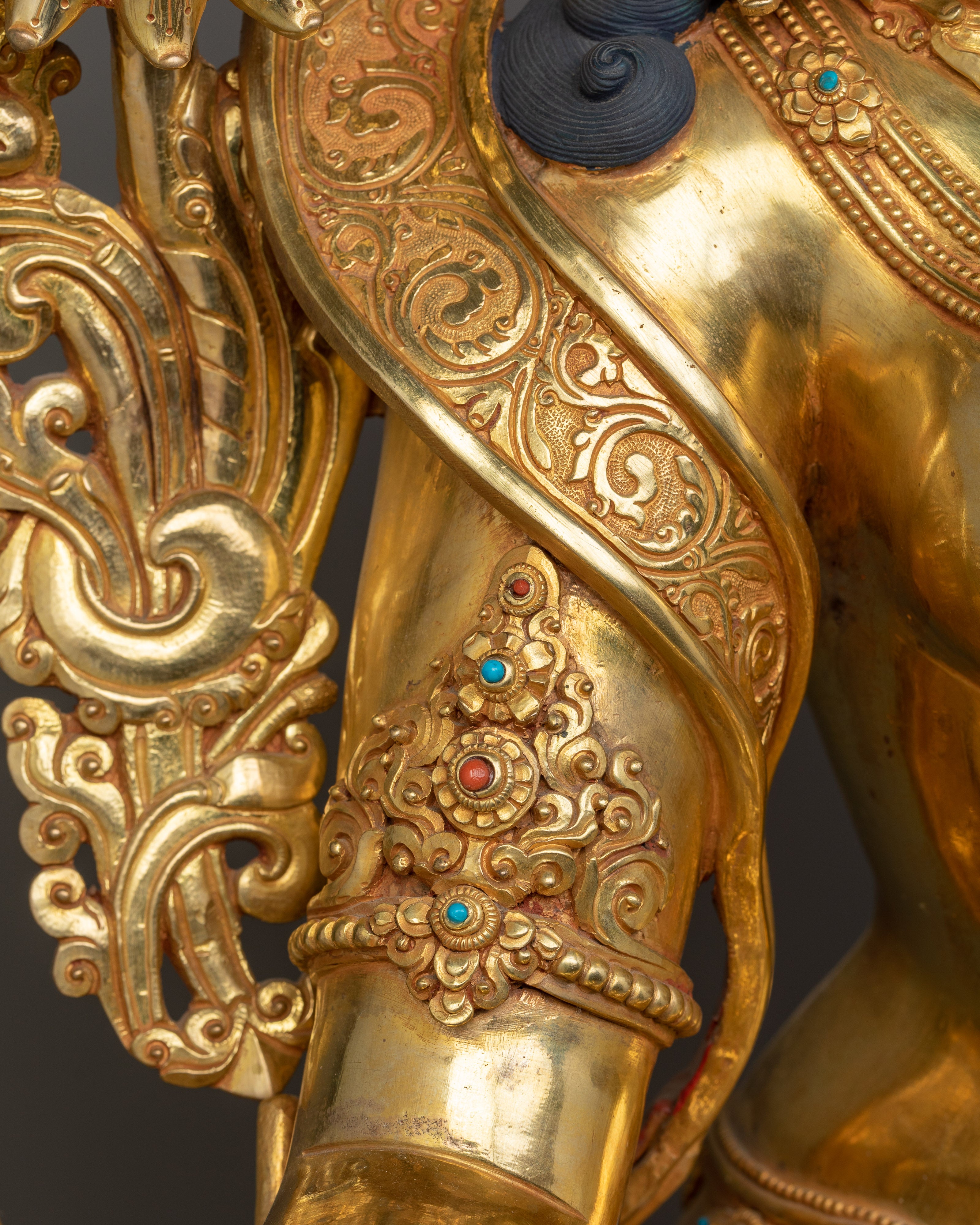 32.3 Inch Large Green Tara Statue for Dharma | The Female Buddha in Buddhism