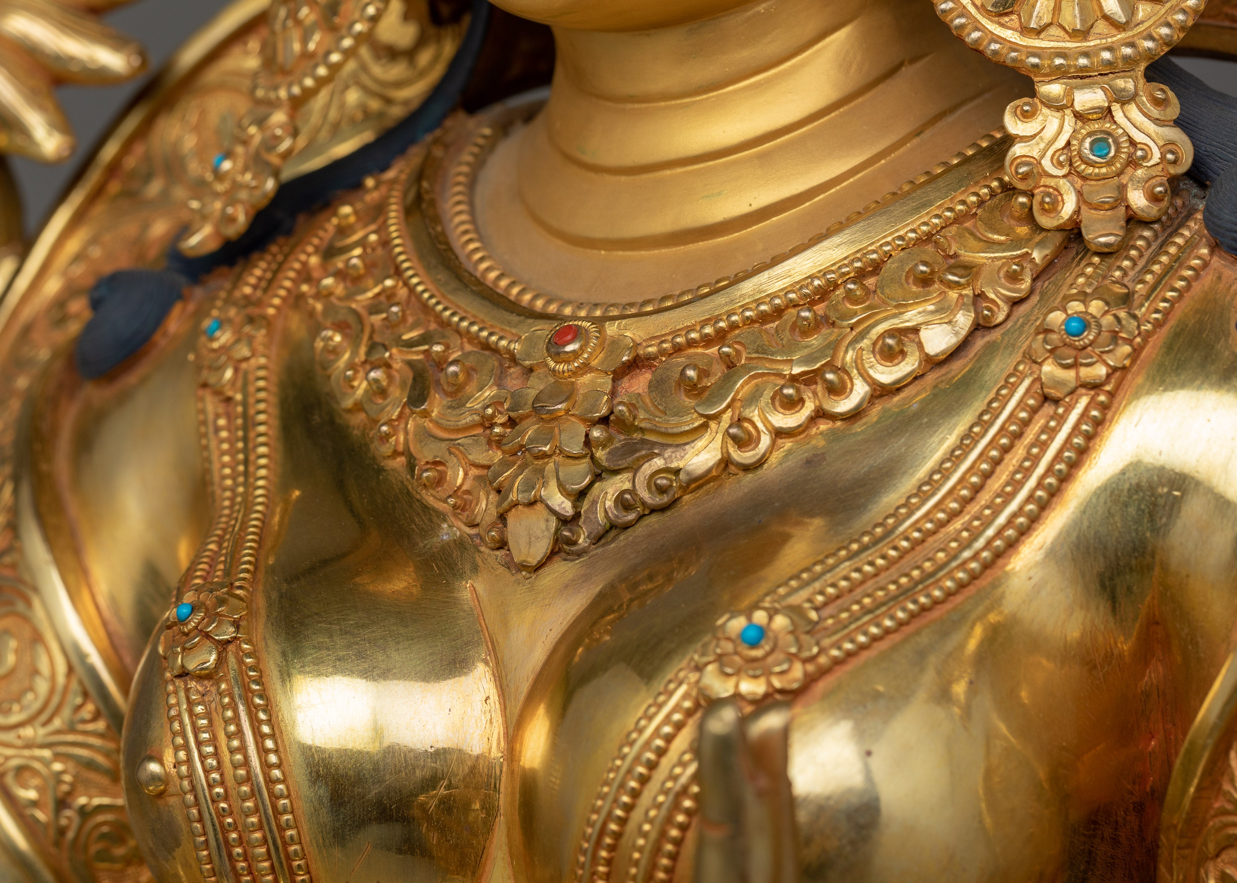 32.3 Inch Large Green Tara Statue for Dharma | The Female Buddha in Buddhism