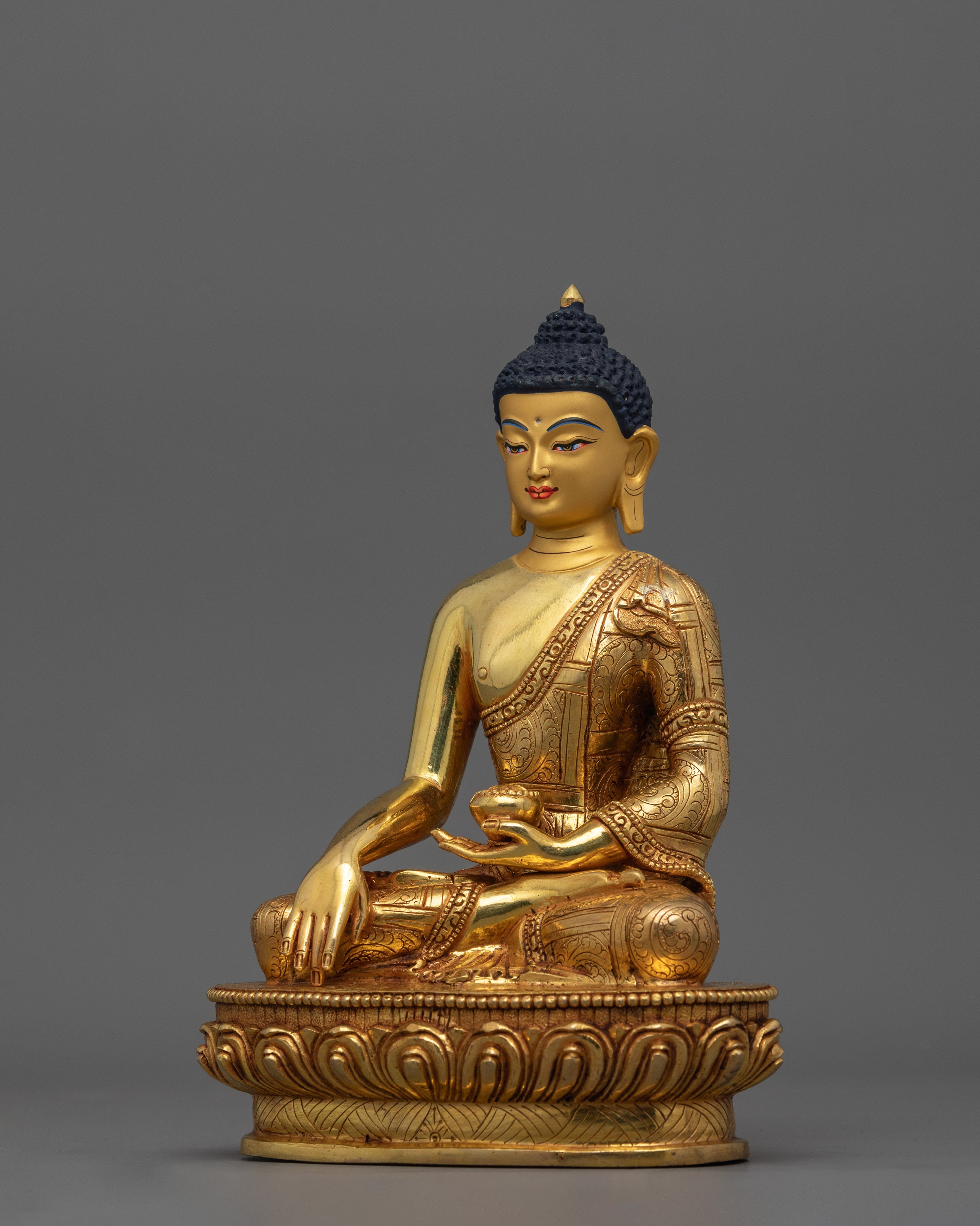 8.7 Inch Tibetan Buddhist Figure Shakyamuni | Dharma Teacher Artwork