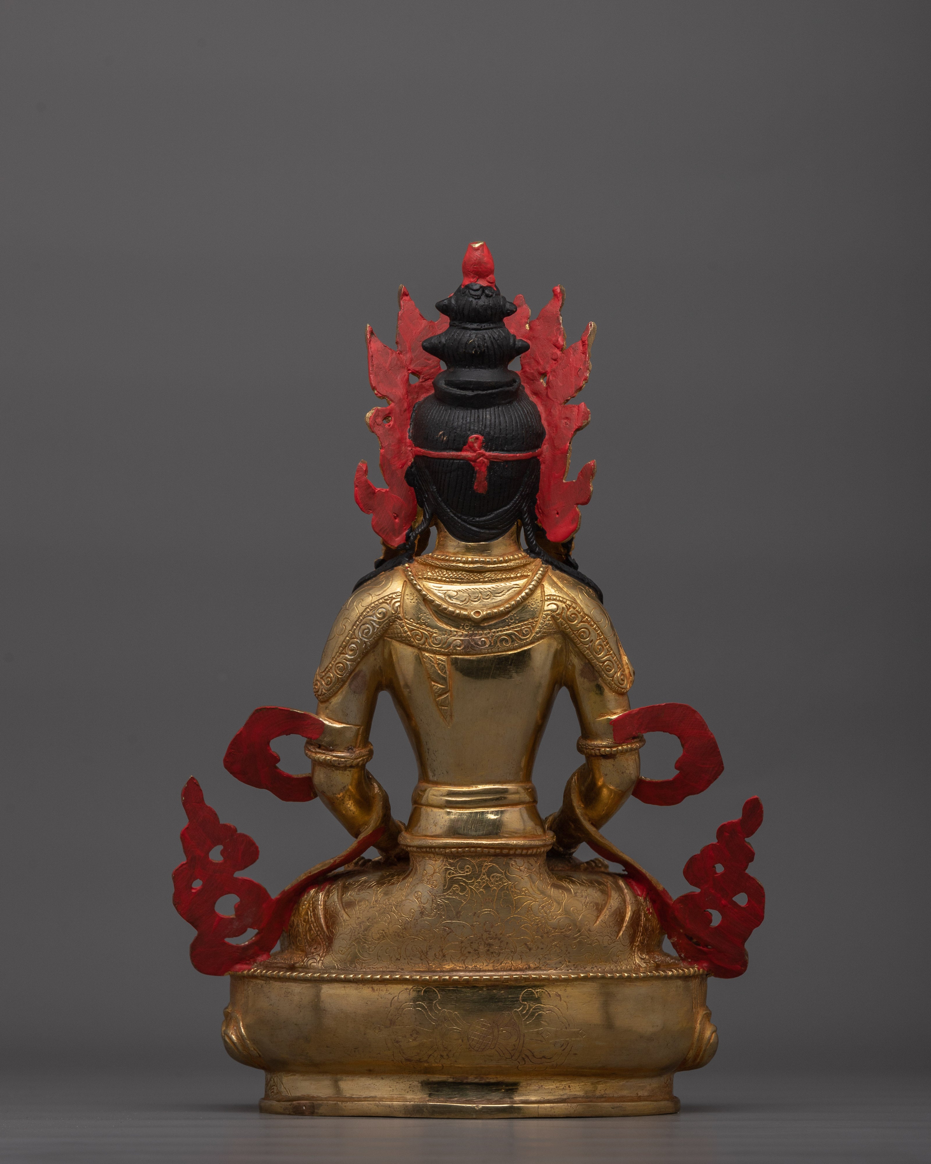 Amitayus Buddhist Deity of Endless Life Statue | Symbolizes Longevity and Blessings