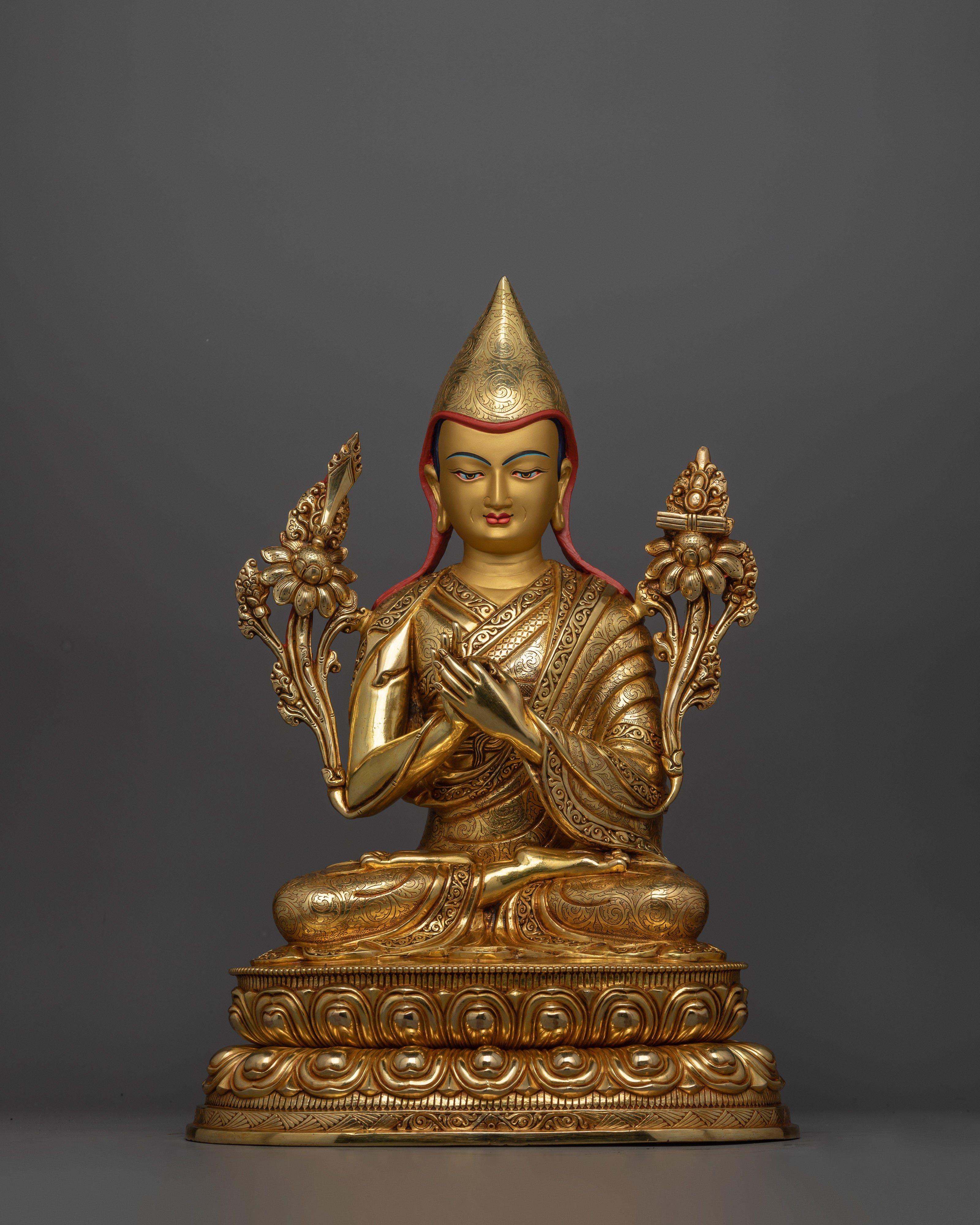 Exquisite Tsongkhapa Statue Set