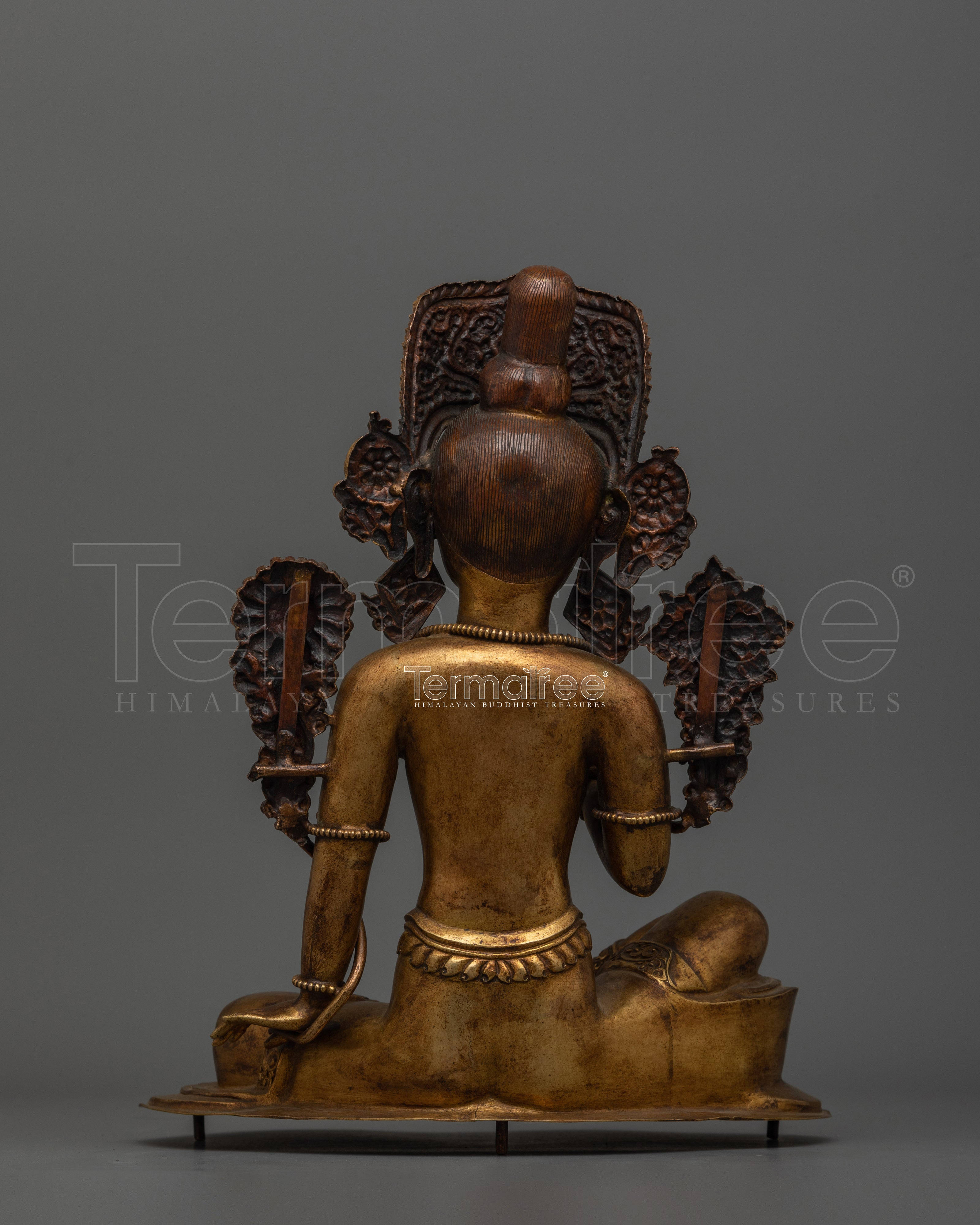Handcrafted Lord Indra Sculpture with Repoussé work | The King of Gods