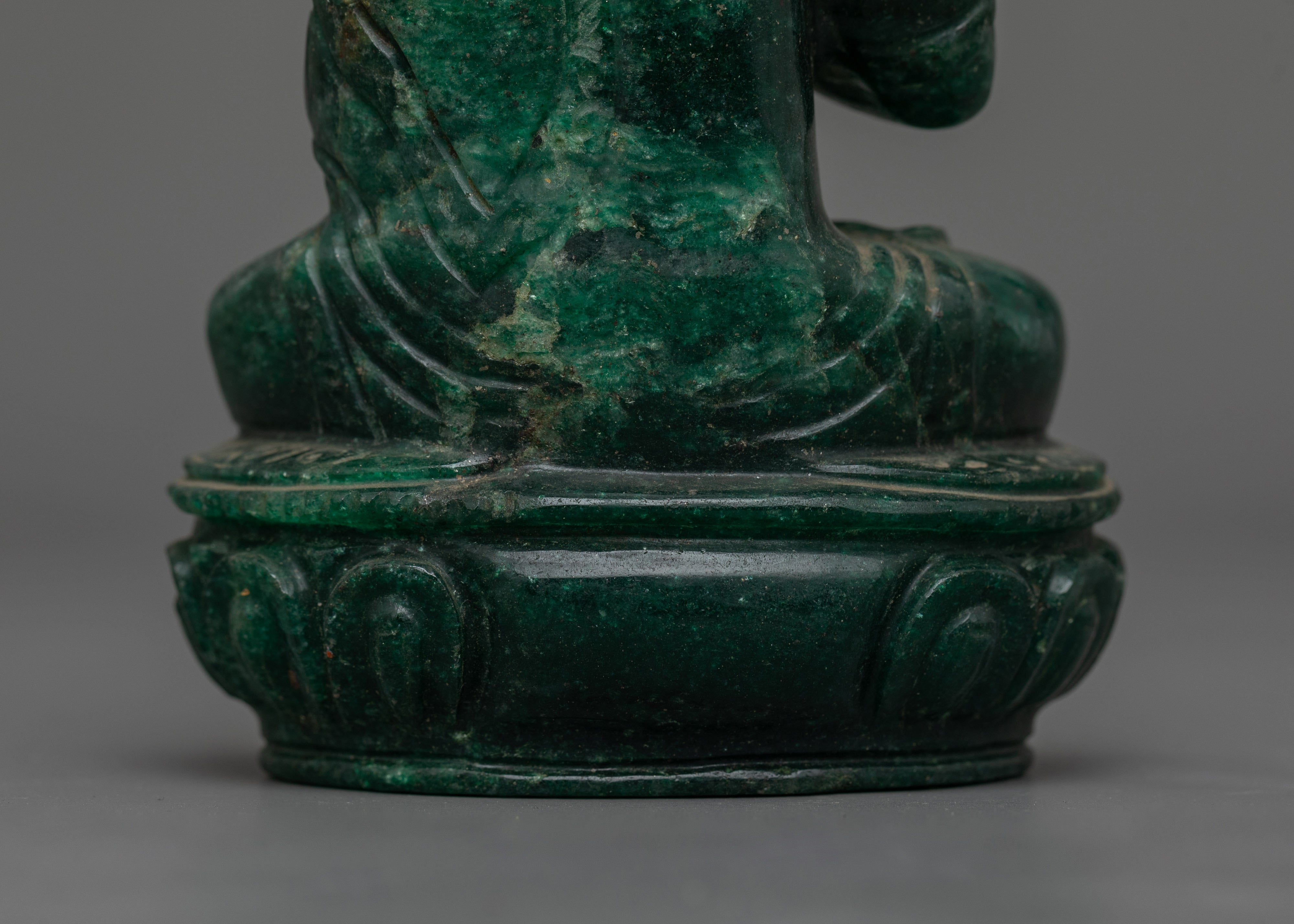 Amogasiddhi Green Buddha Figurine | One of the Five Dhyani Buddhas