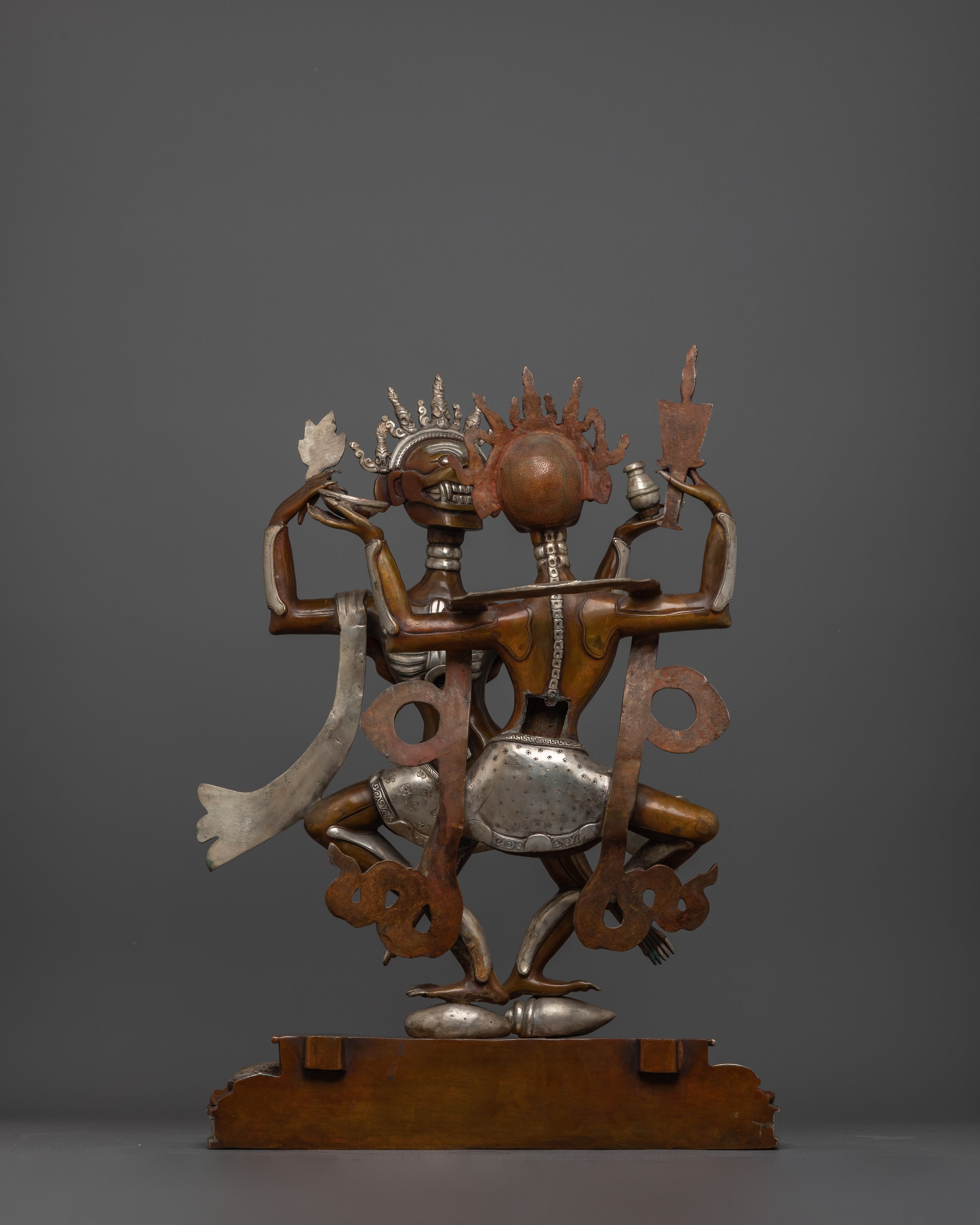 Large Chitipati Copper Statue | A Protector Deity "Dharmapala"