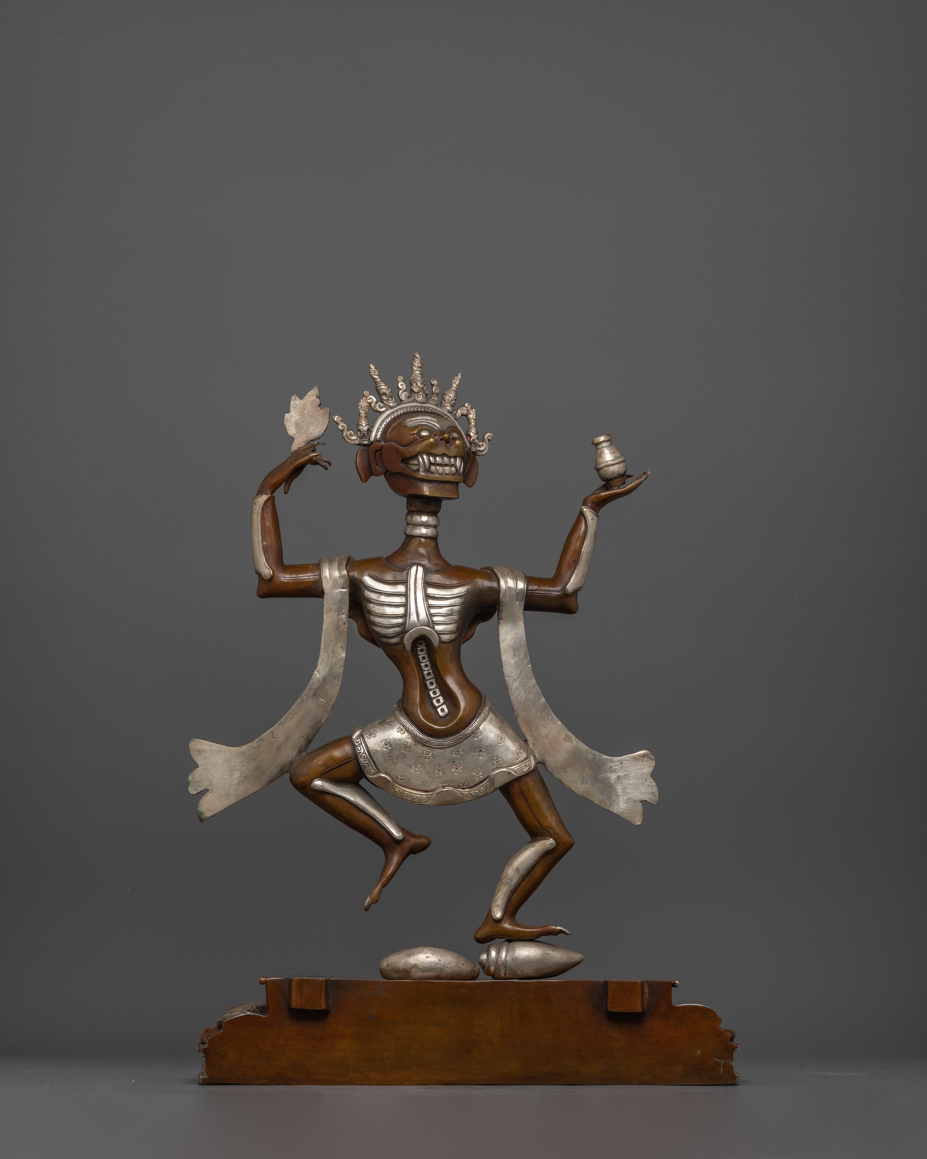 Large Chitipati Copper Statue | A Protector Deity "Dharmapala"