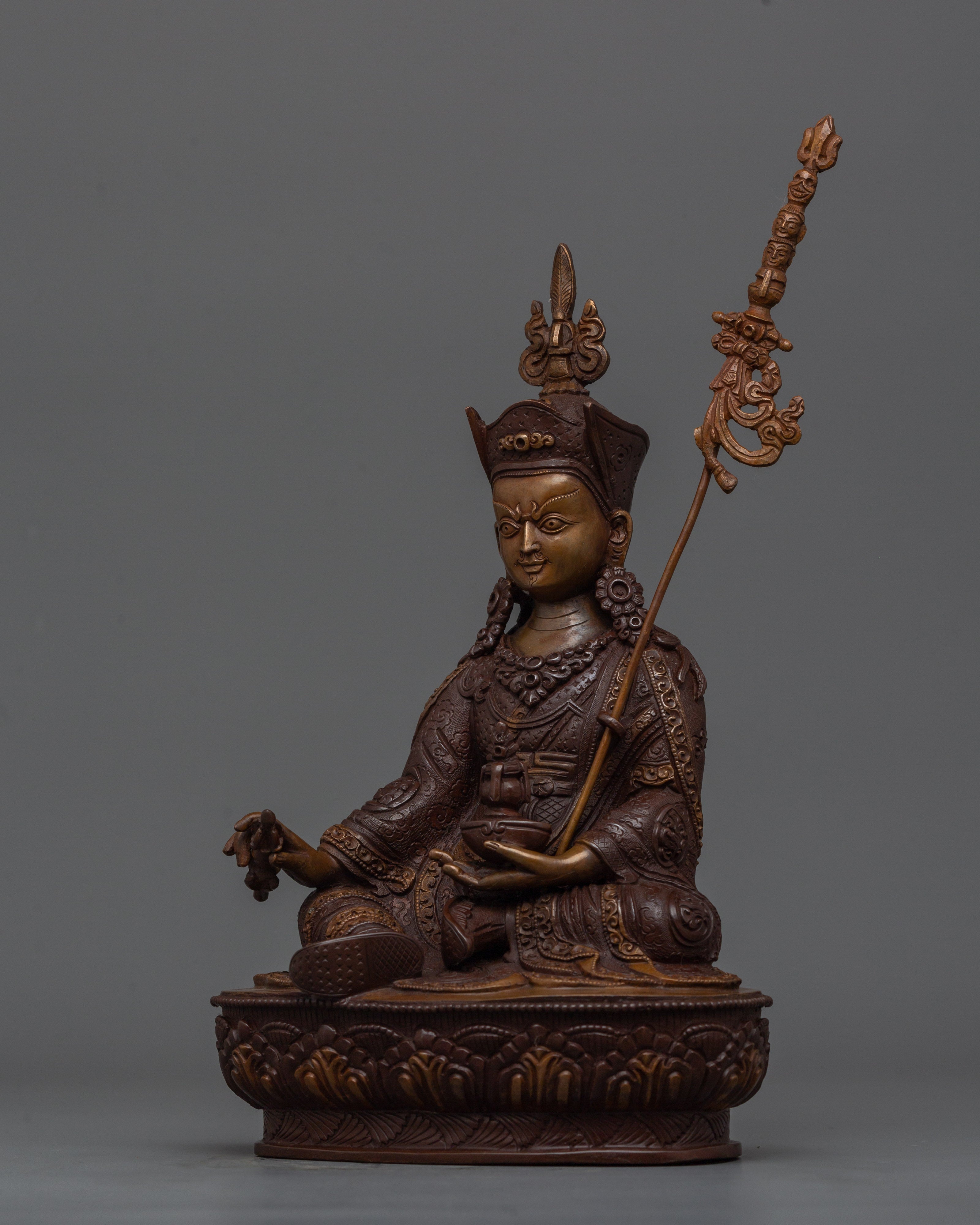 Padmasambhava The Second Buddha Statue | Oxidized Copper Buddhist Guru