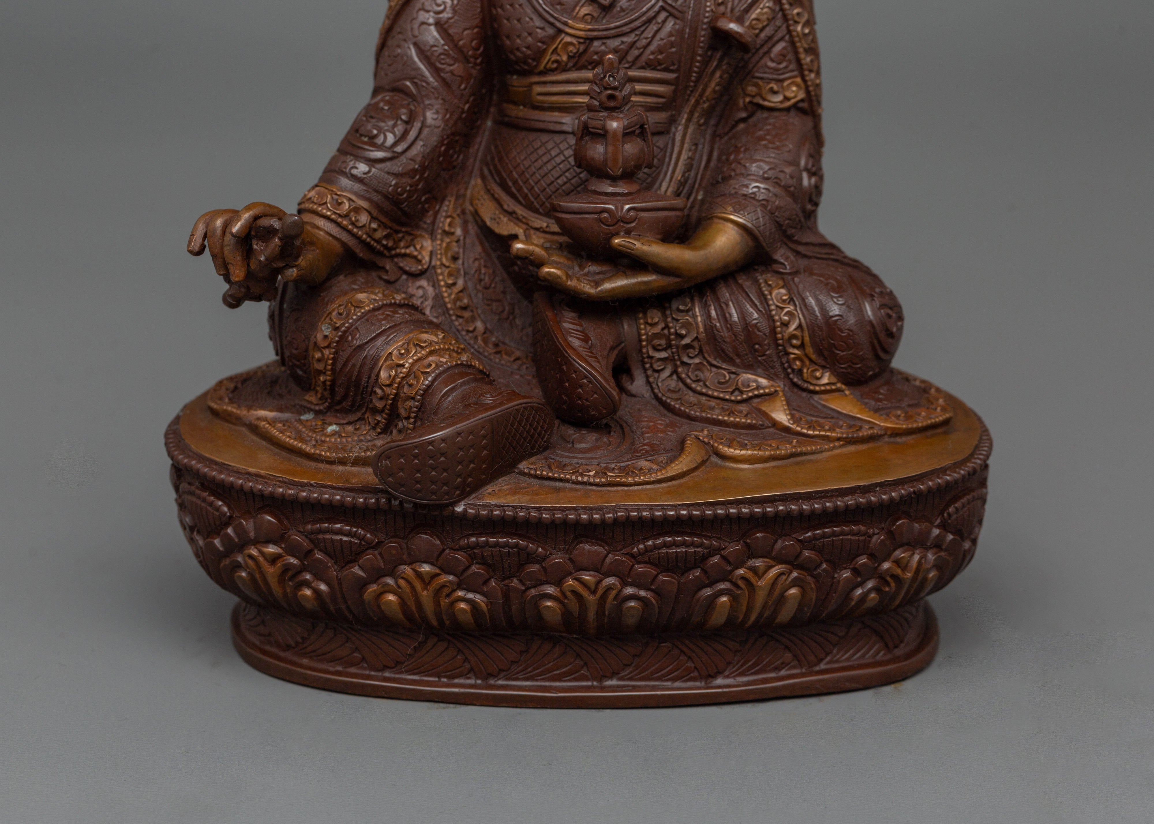 Padmasambhava The Second Buddha Statue | Oxidized Copper Buddhist Guru