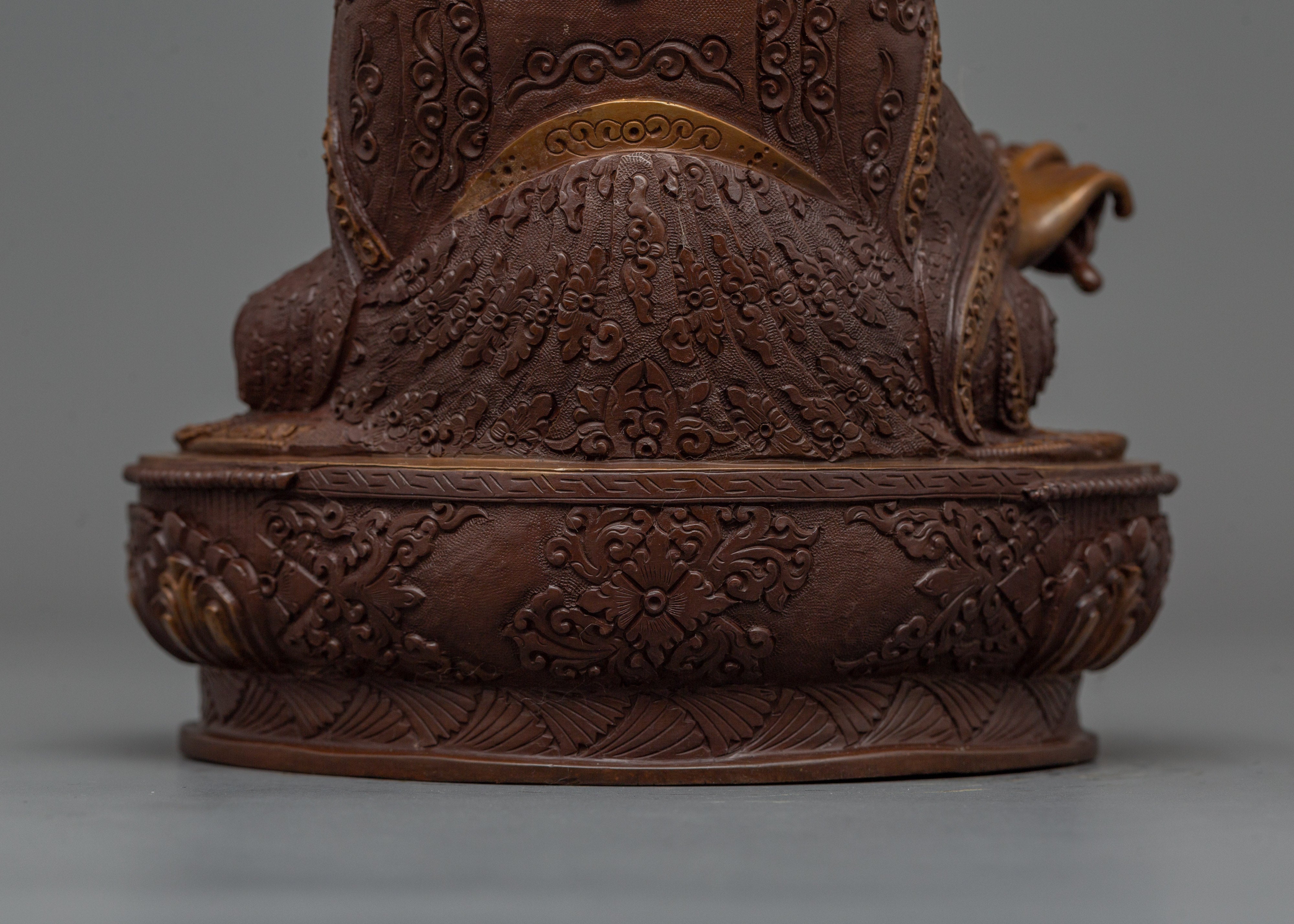 Padmasambhava The Second Buddha Statue | Oxidized Copper Buddhist Guru