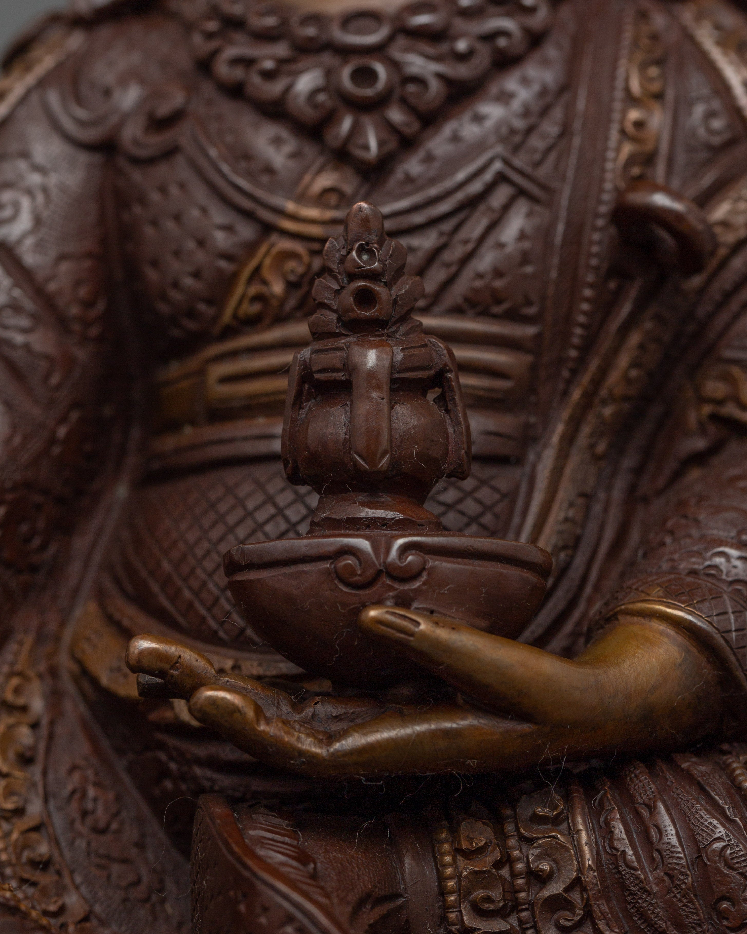 Padmasambhava The Second Buddha Statue | Oxidized Copper Buddhist Guru