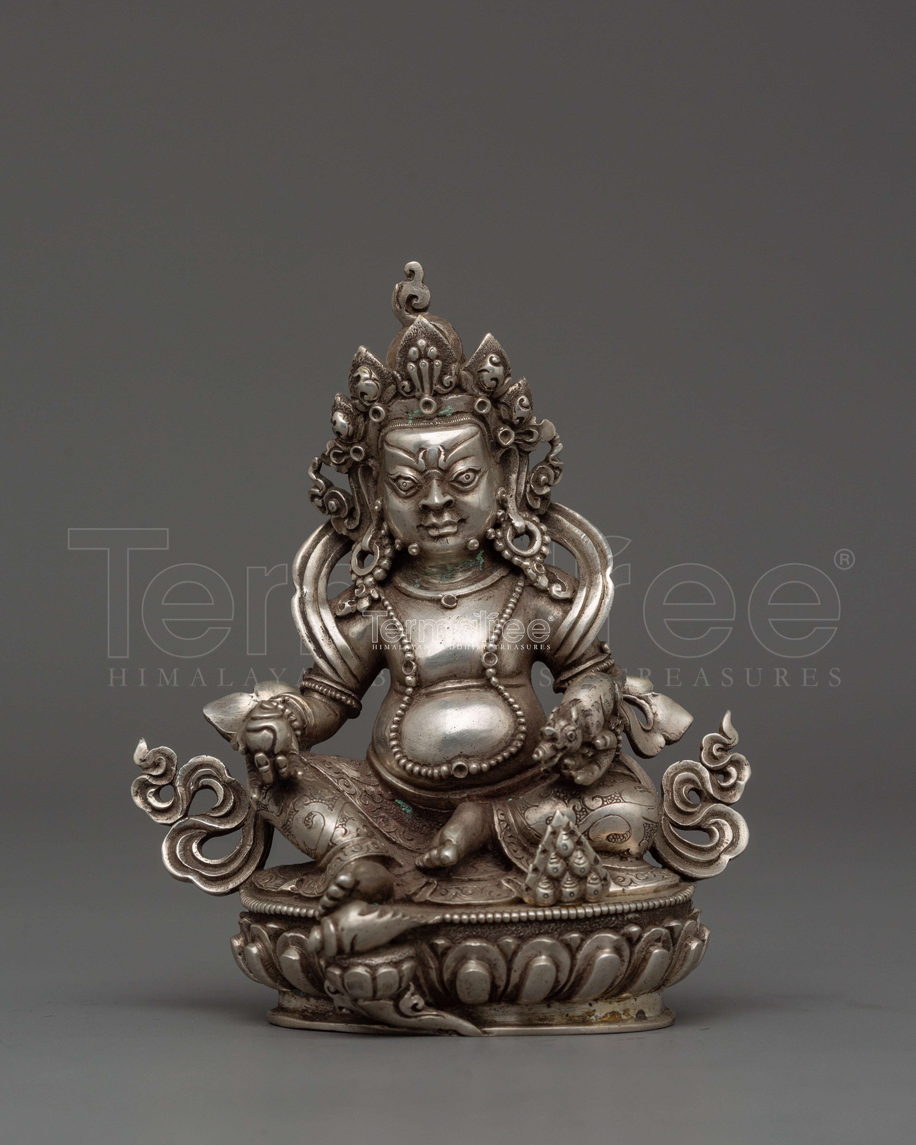 Dzambhala Buddhist Wealth Deity Altar Statue | A Symbol of Infinite Blessings