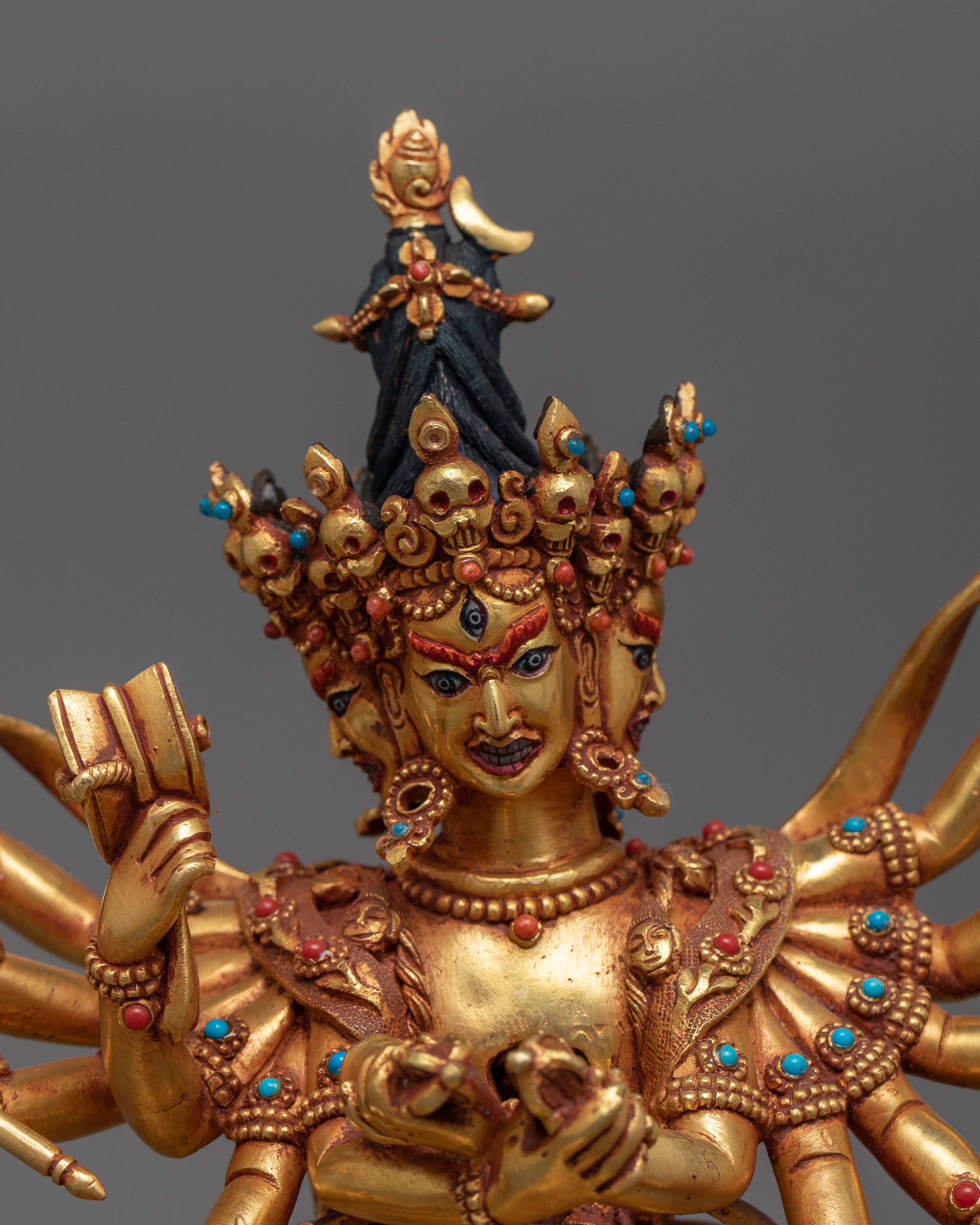 Chakrasamvara Tantric Meditational Yidam Statue | Vajrayana Rituals Wrathful Deity