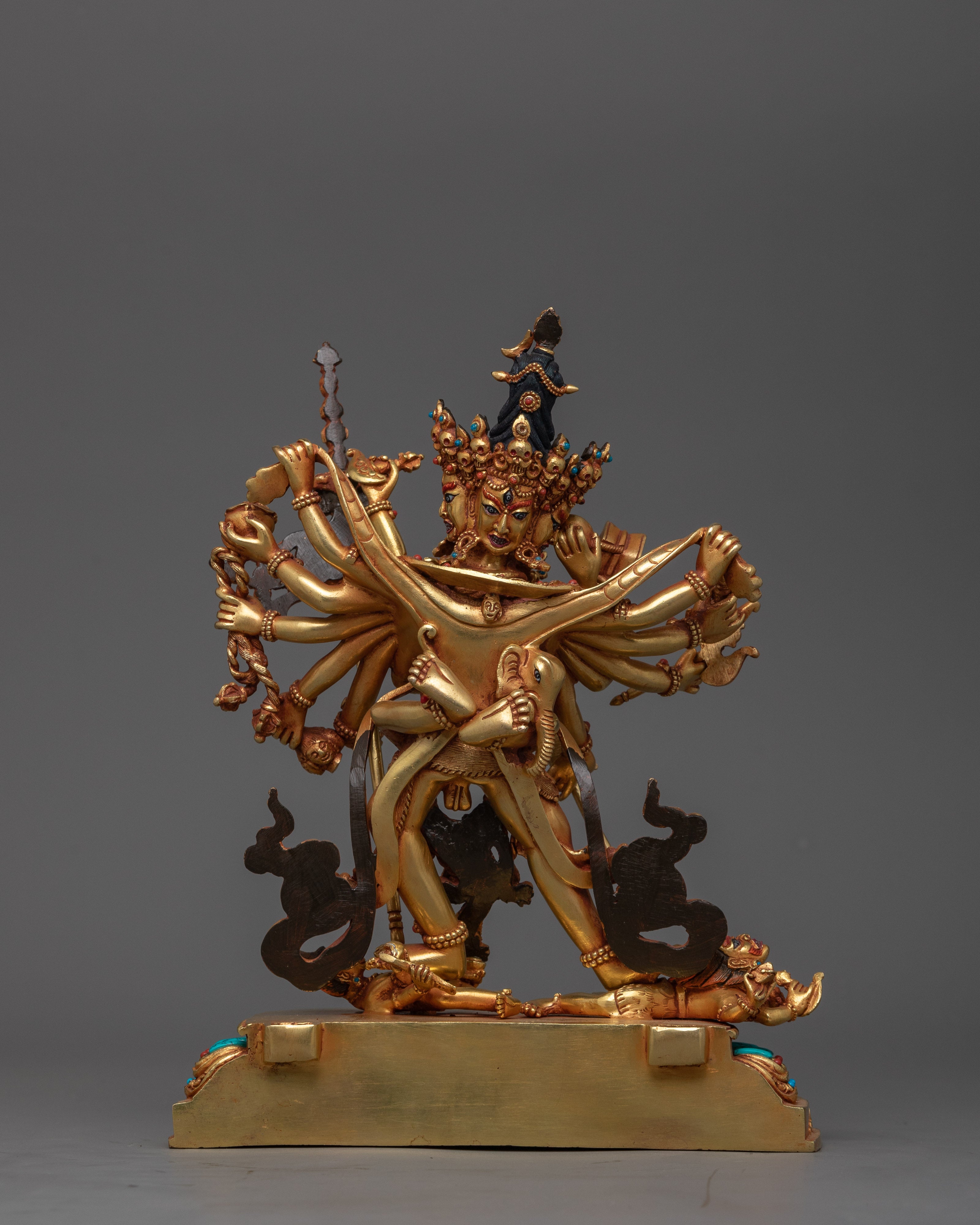 Chakrasamvara Tantric Meditational Yidam Statue | Vajrayana Rituals Wrathful Deity