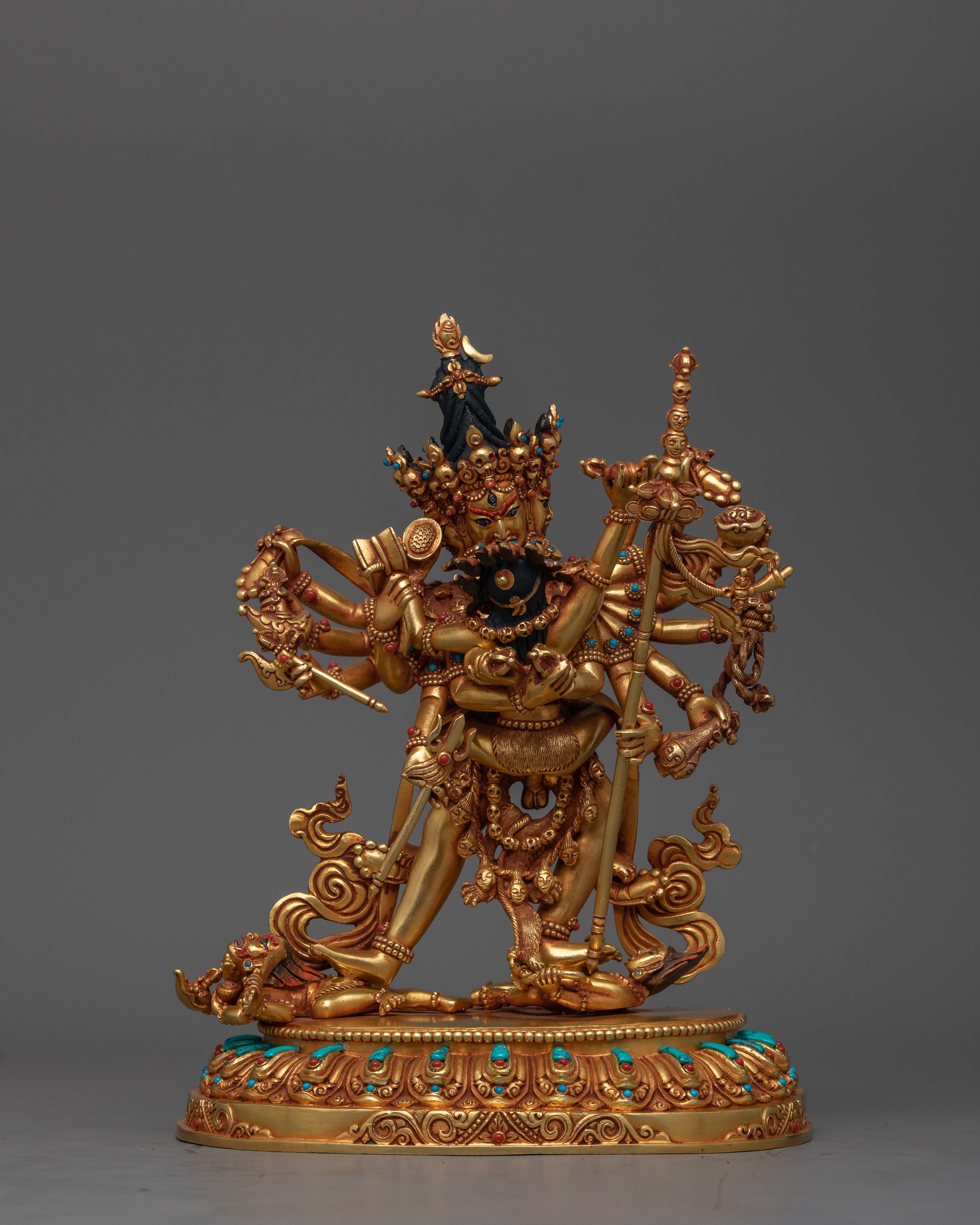Chakrasamvara Tantric Meditational Yidam Statue | Vajrayana Rituals Wrathful Deity