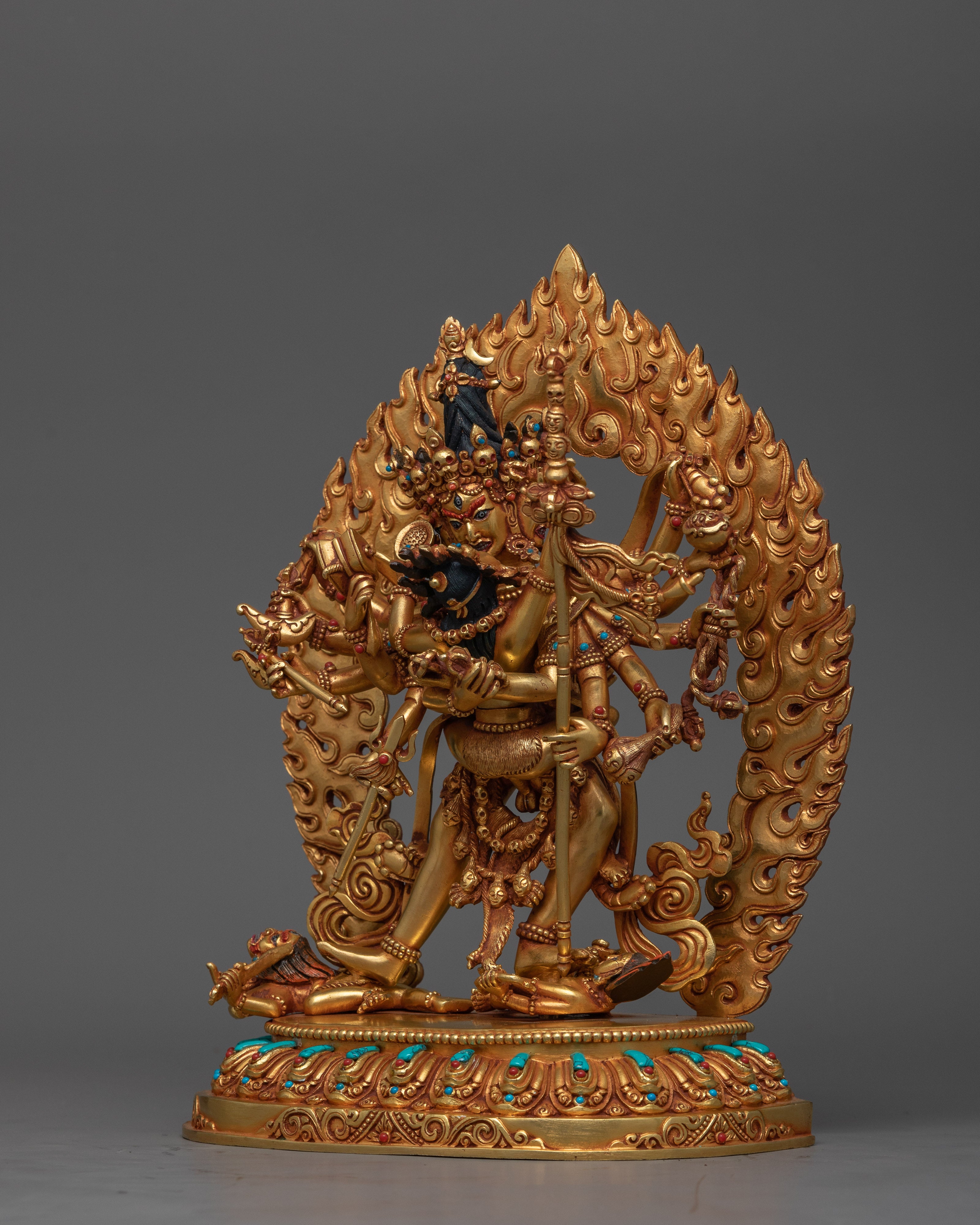 Chakrasamvara Tantric Meditational Yidam Statue | Vajrayana Rituals Wrathful Deity