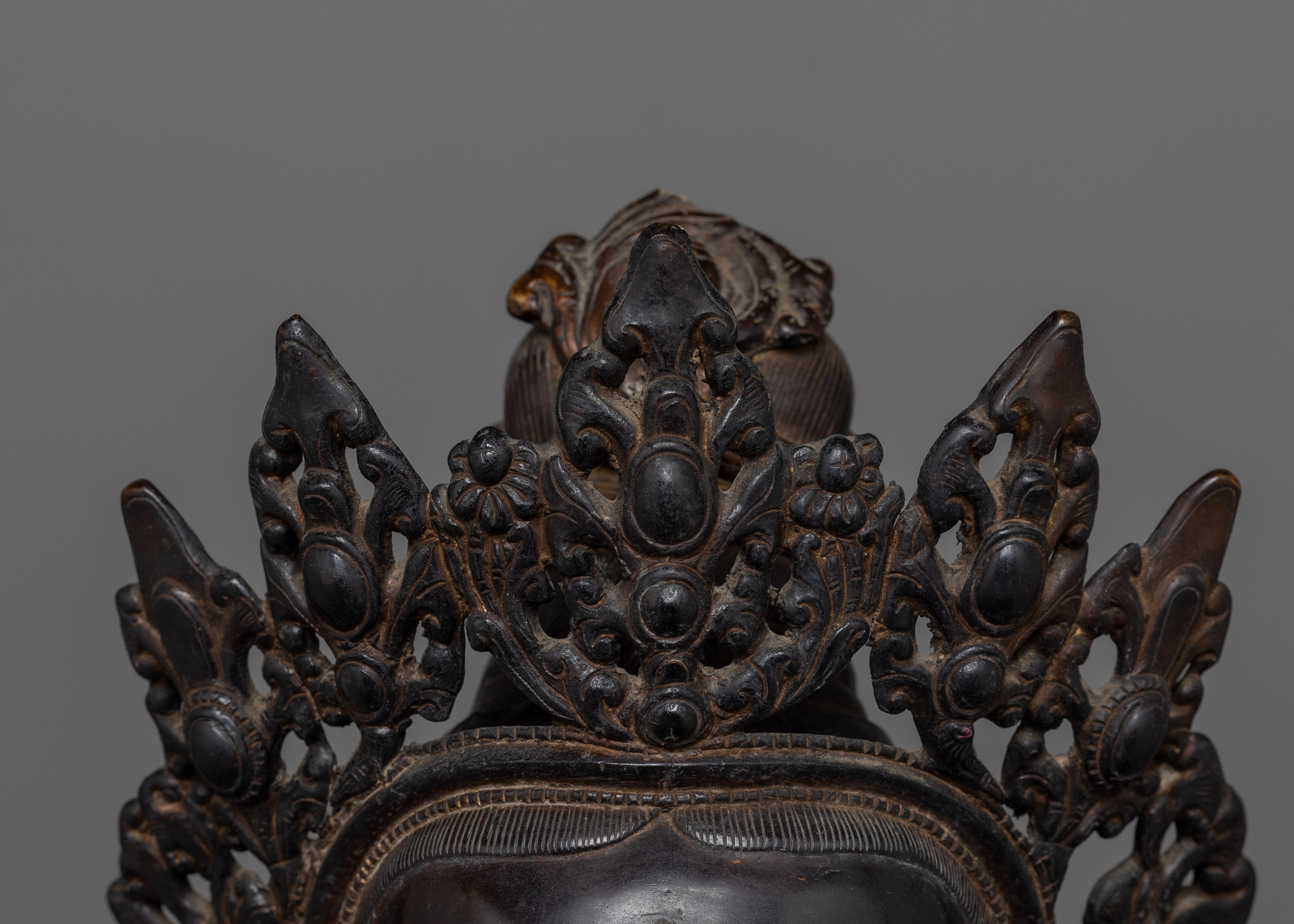 60 Years old Antique Buddhist Deity Vajradhara Statue | Wisdom and Purity Art