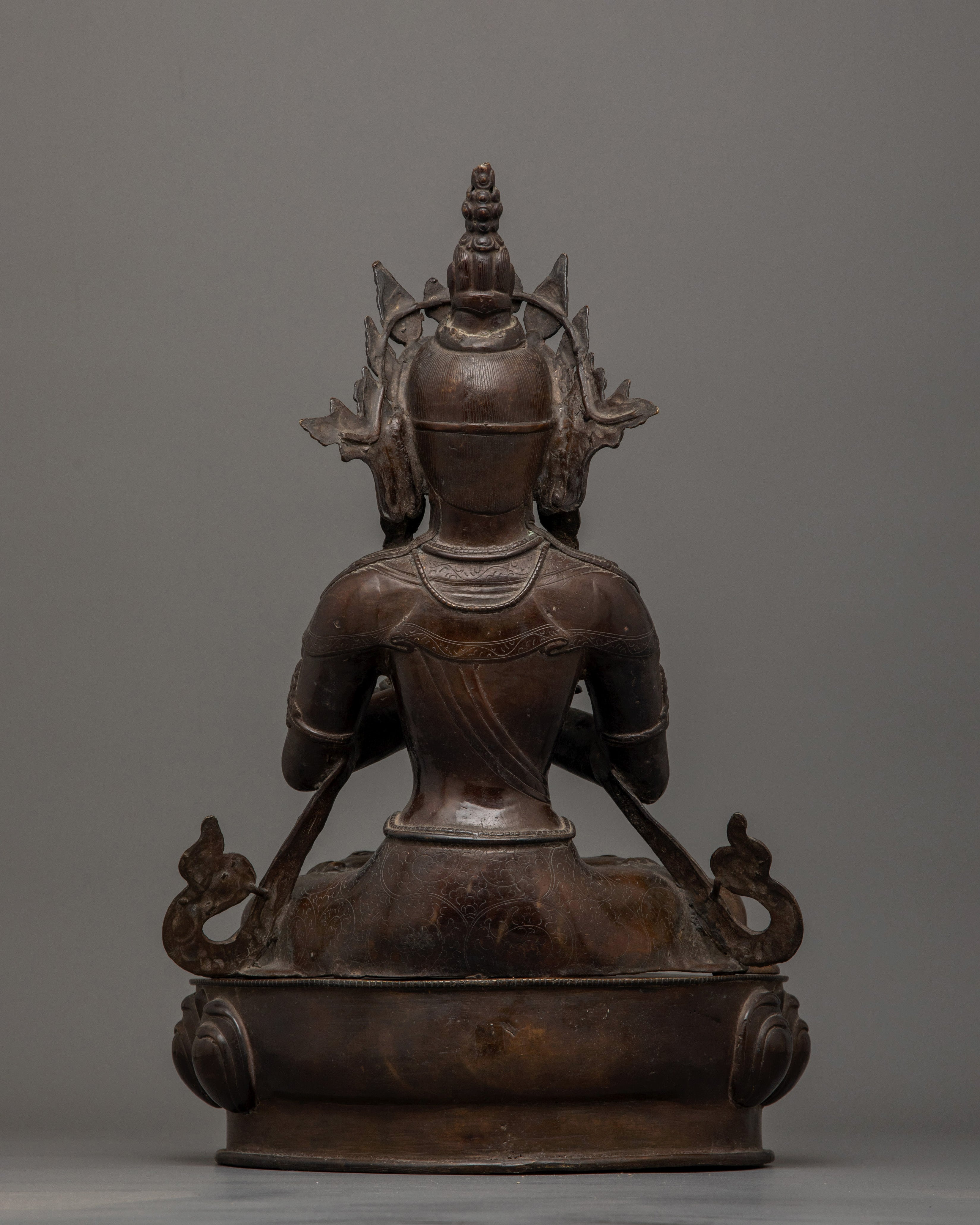 60 Years Old Antique Primordial Buddha Vajradhara Sculpture | Dharma Buddha
