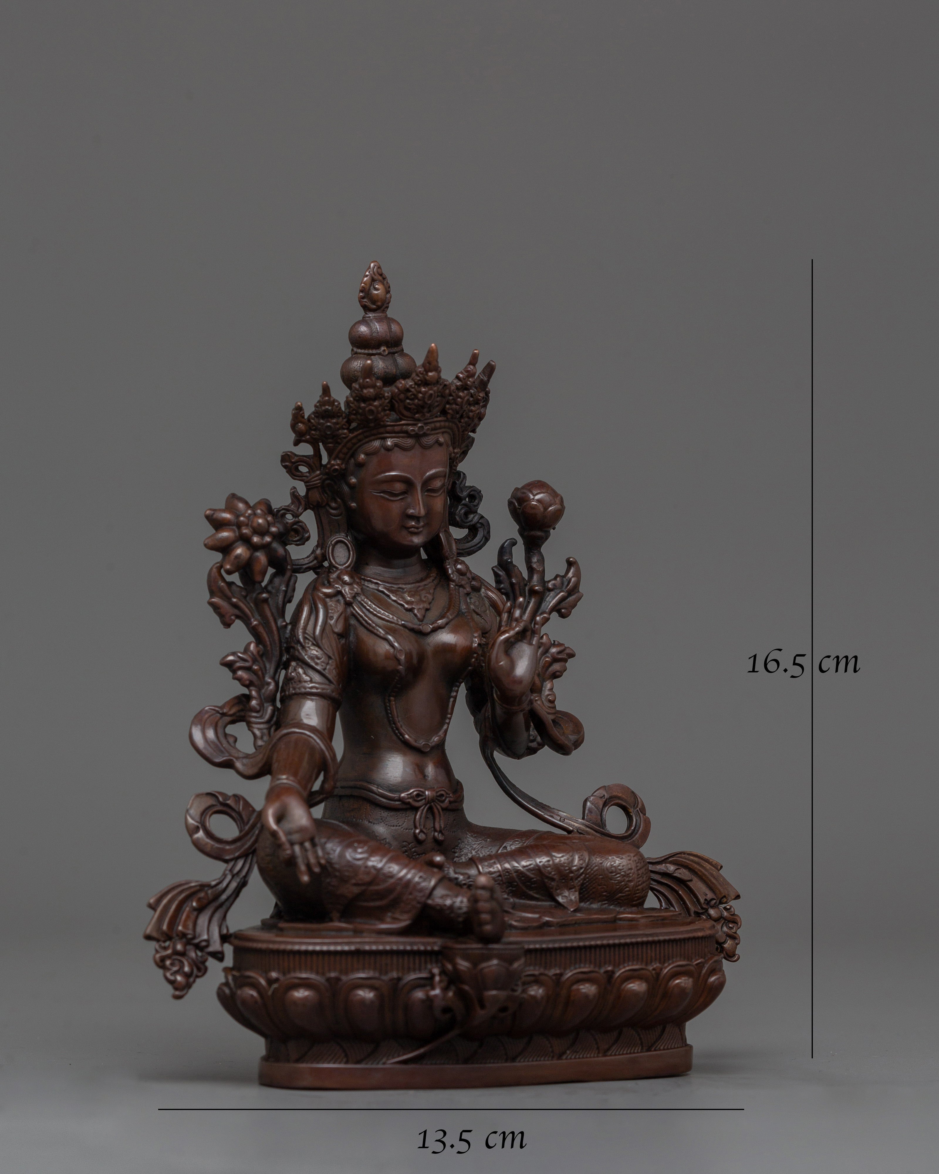Graceful Green Tara Statue