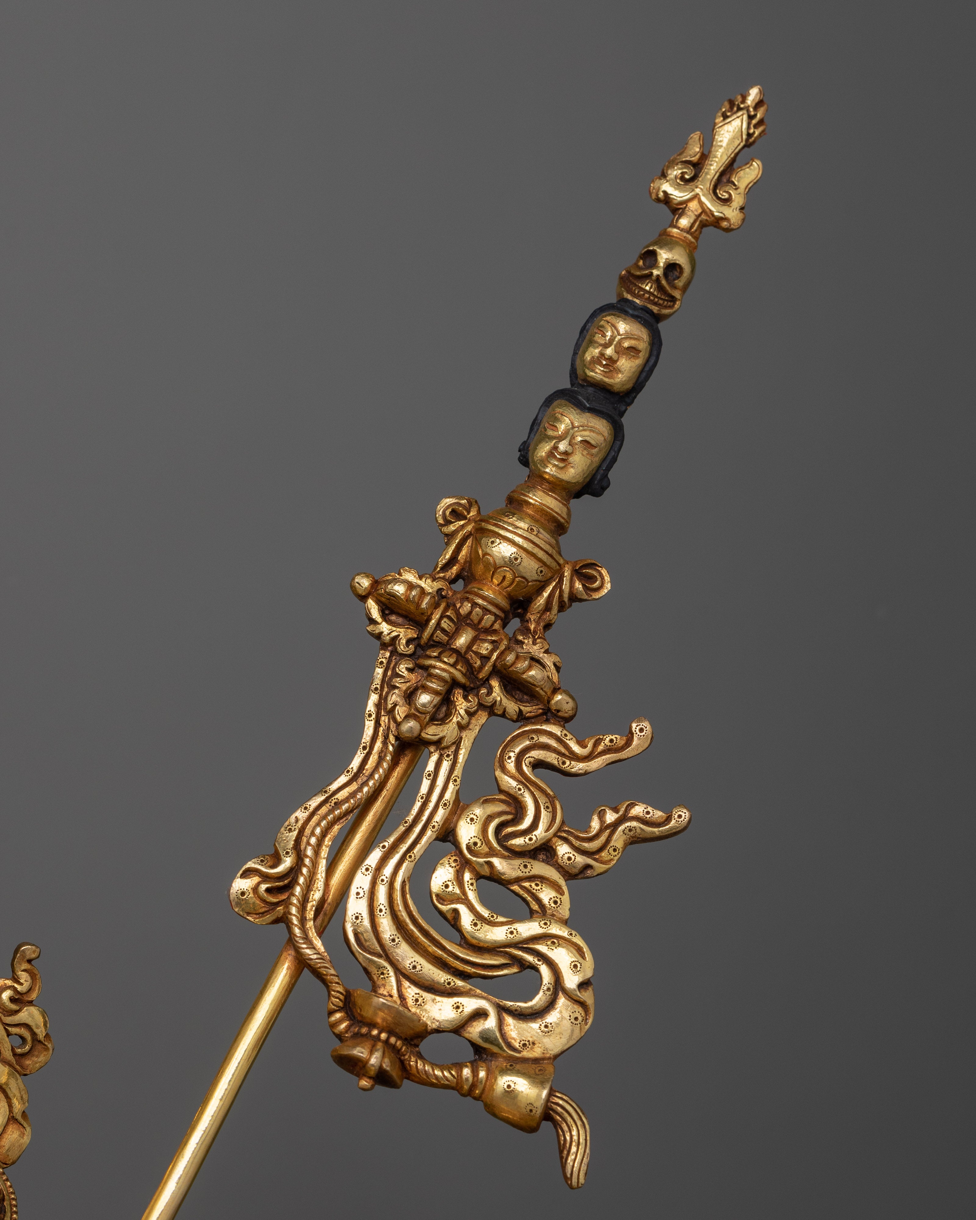 Guru Tsokye Dorje Gold Statue | Peaceful form of Guru Rinpoche