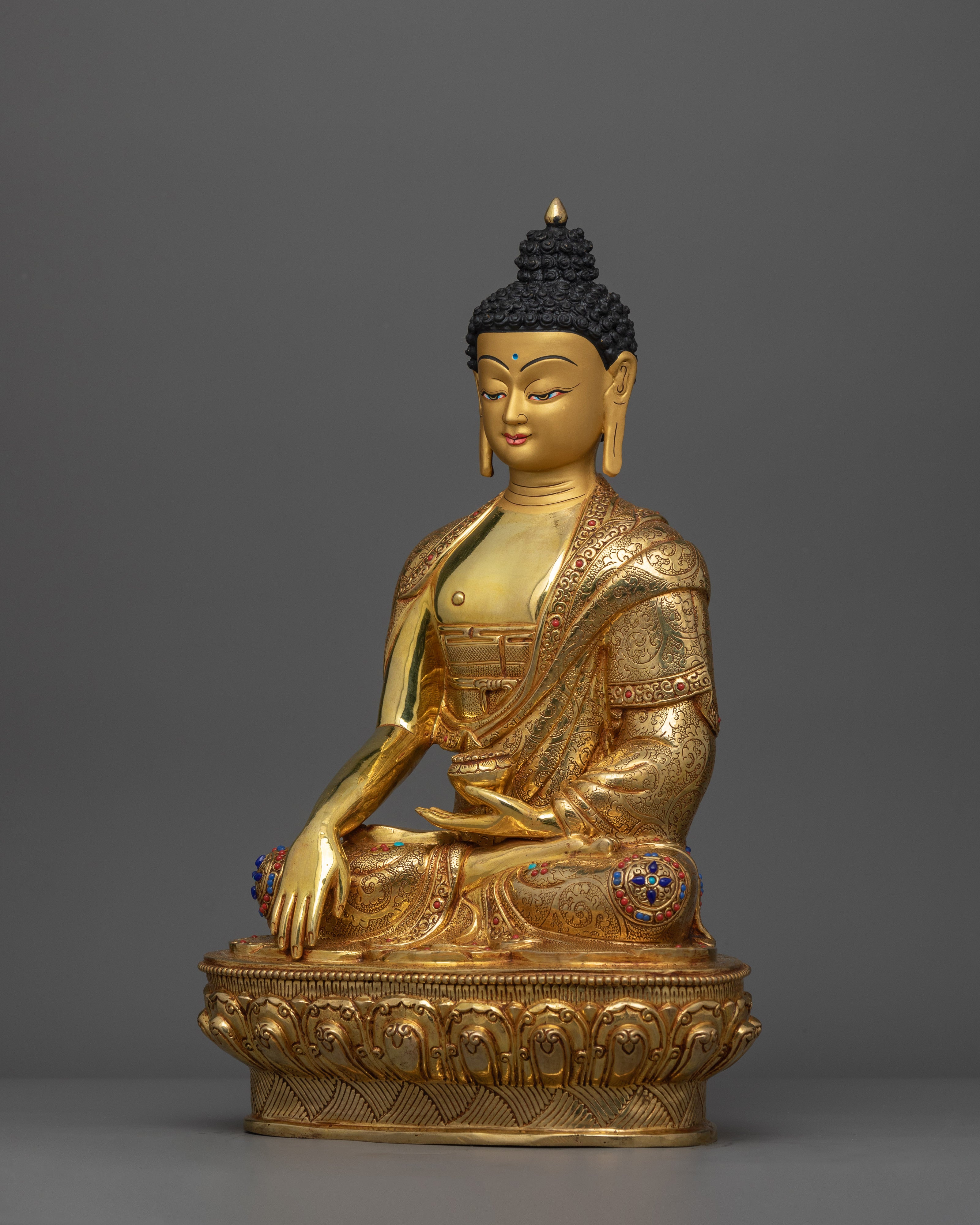 Tibetan Enlightened Shakyamuni Buddha Figurine | Symbol of Peace and Wisdom