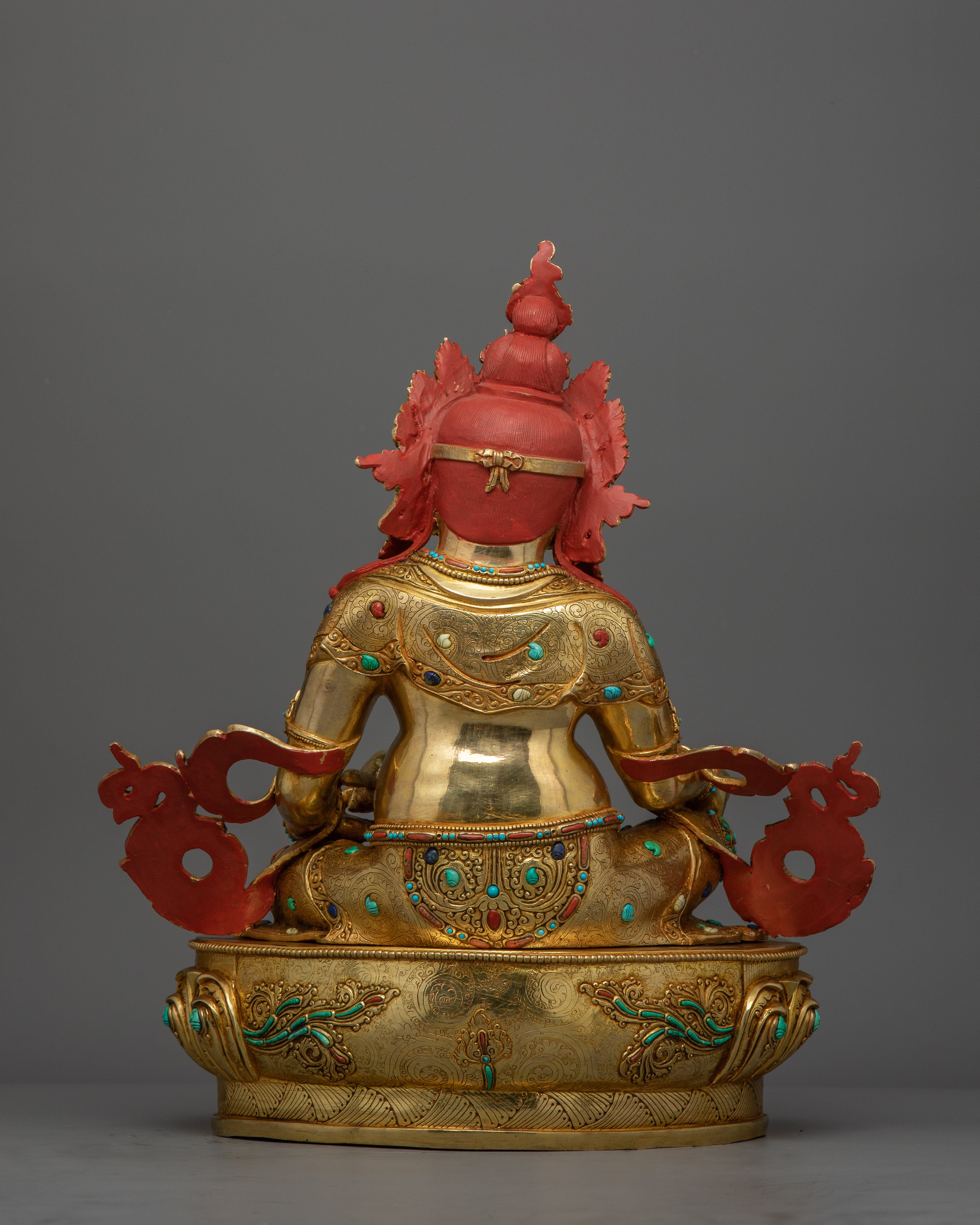 Semi-wrathful God of Wealth, Jambhala Statue | An Exquisite Handmade Sculpture