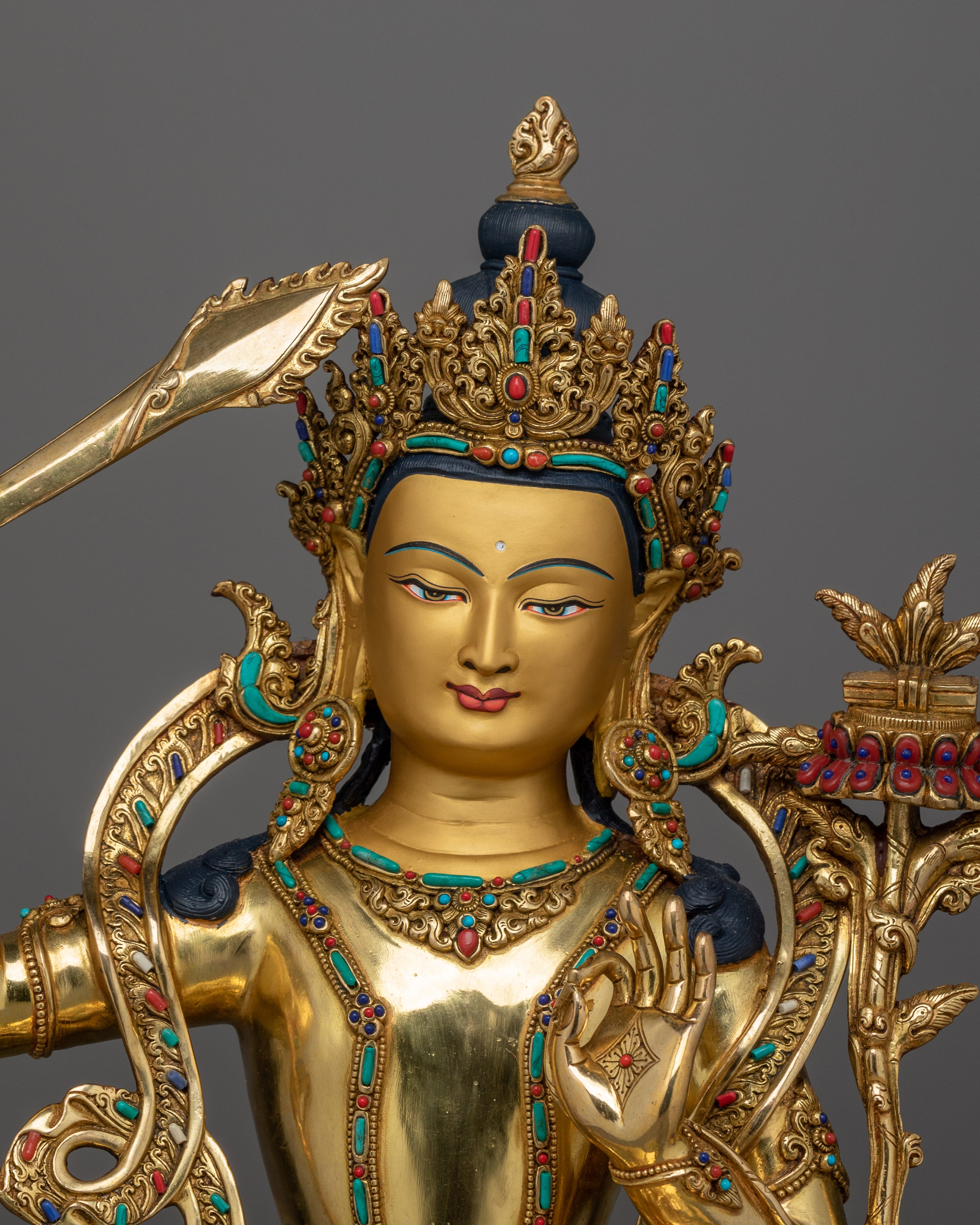 The Bodhisattva of Wisdom Manjushri Figurine | Teacher of the Buddhas