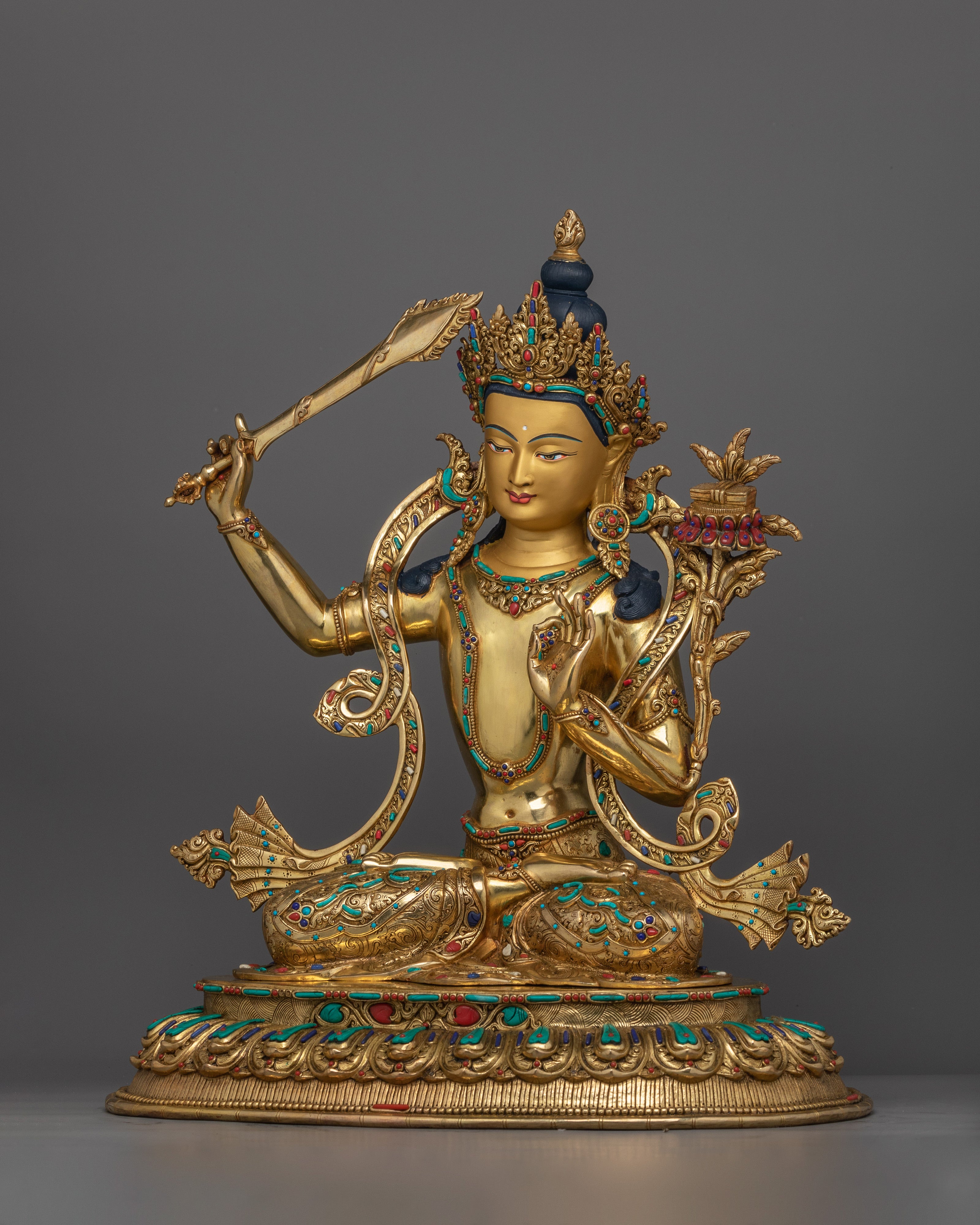 The Bodhisattva of Wisdom Manjushri Figurine | Teacher of the Buddhas