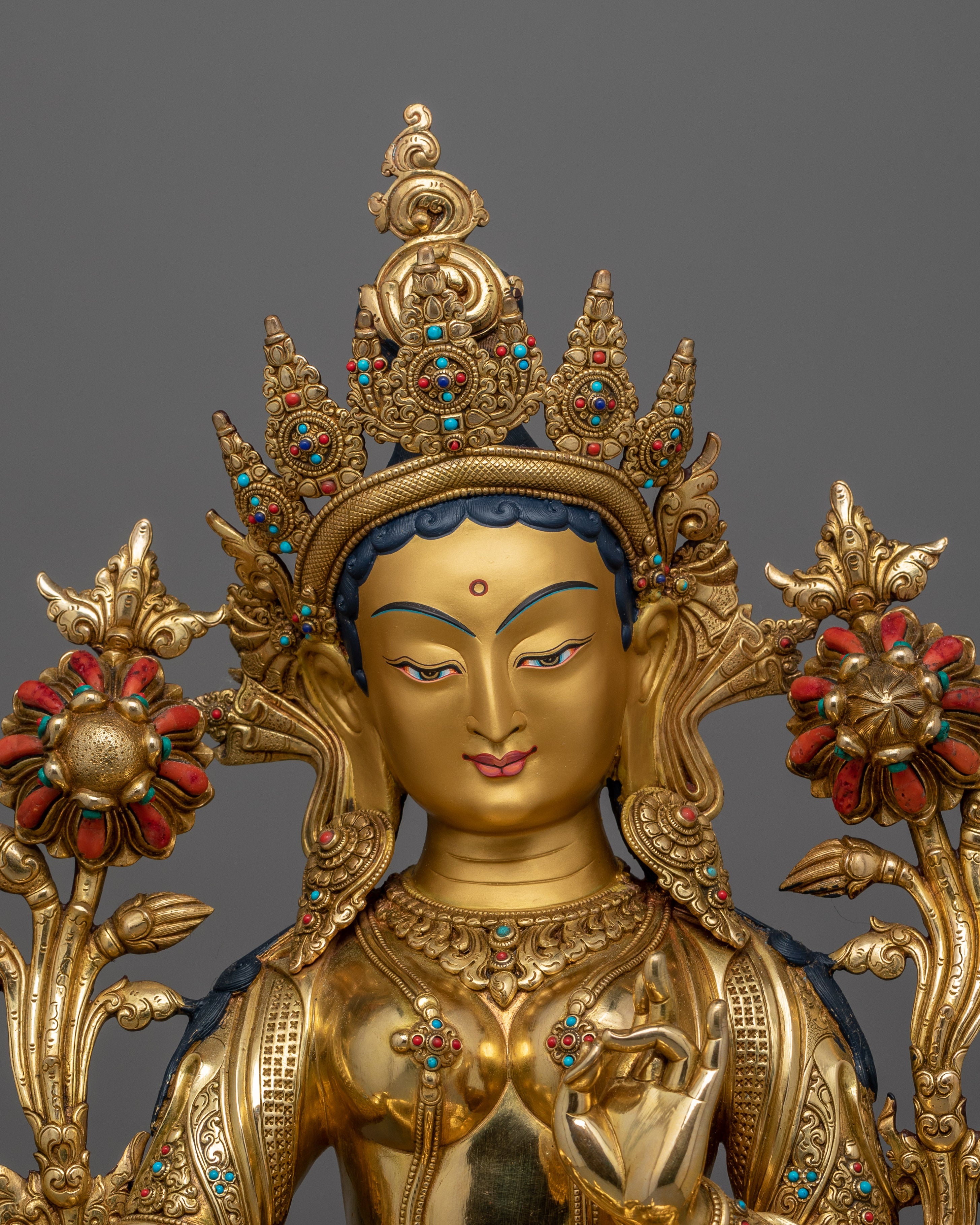 Female Bodhisattva Green Tara Statue | The Embodiment of Compassion