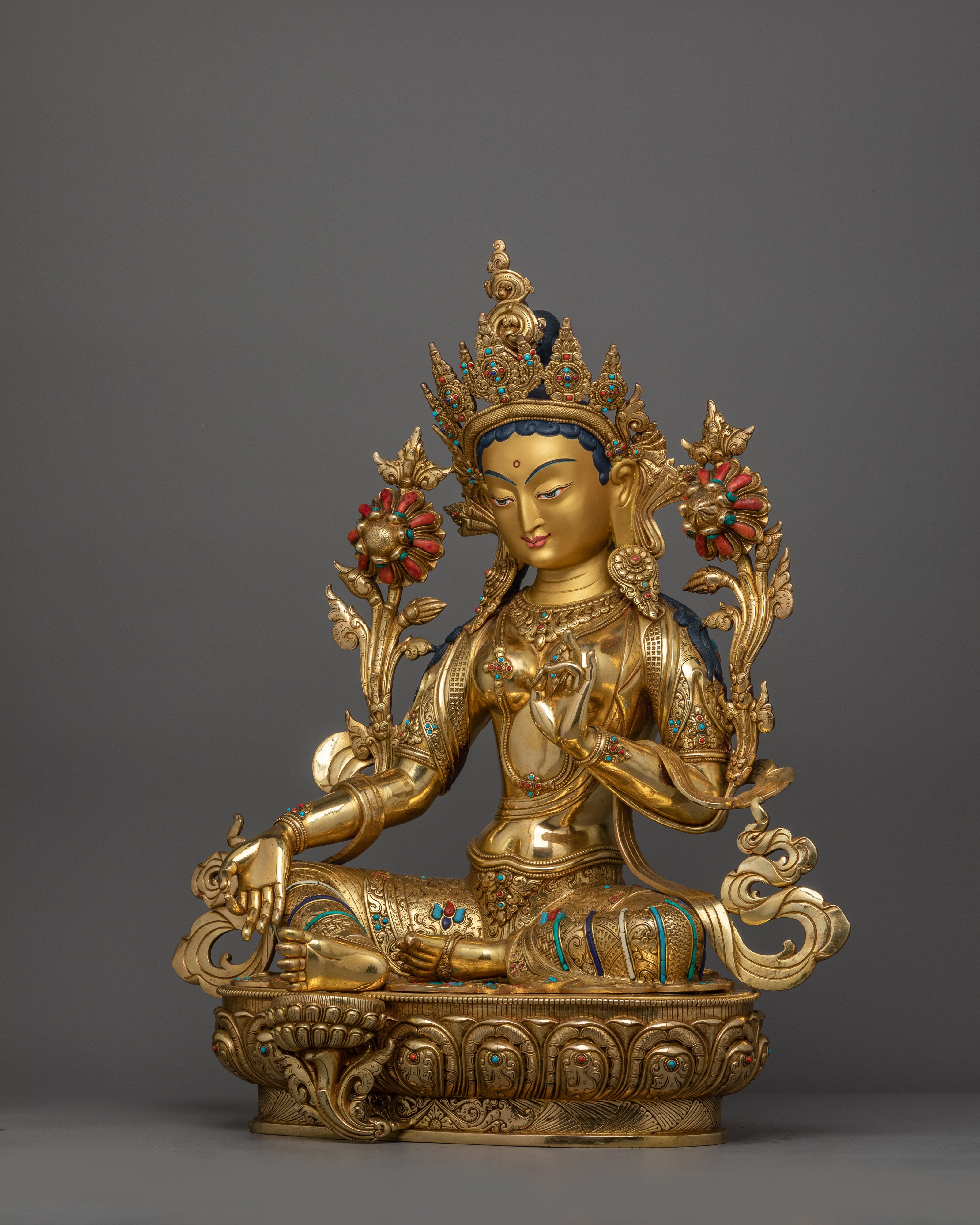 Female Bodhisattva Green Tara Statue | The Embodiment of Compassion
