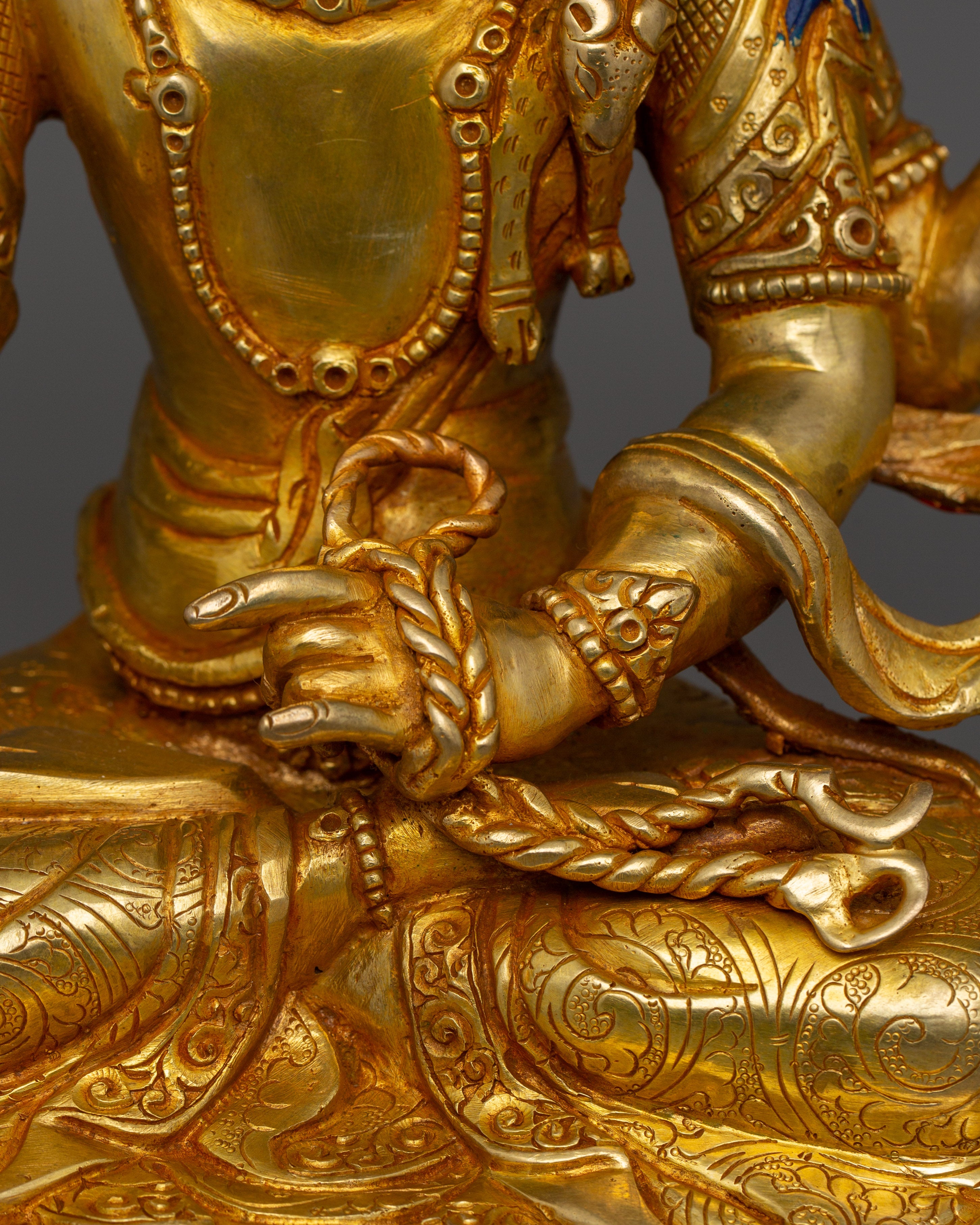Tibetan Amoghapasha Compassion Deity Statue | Copper Body Buddhist Sculpture