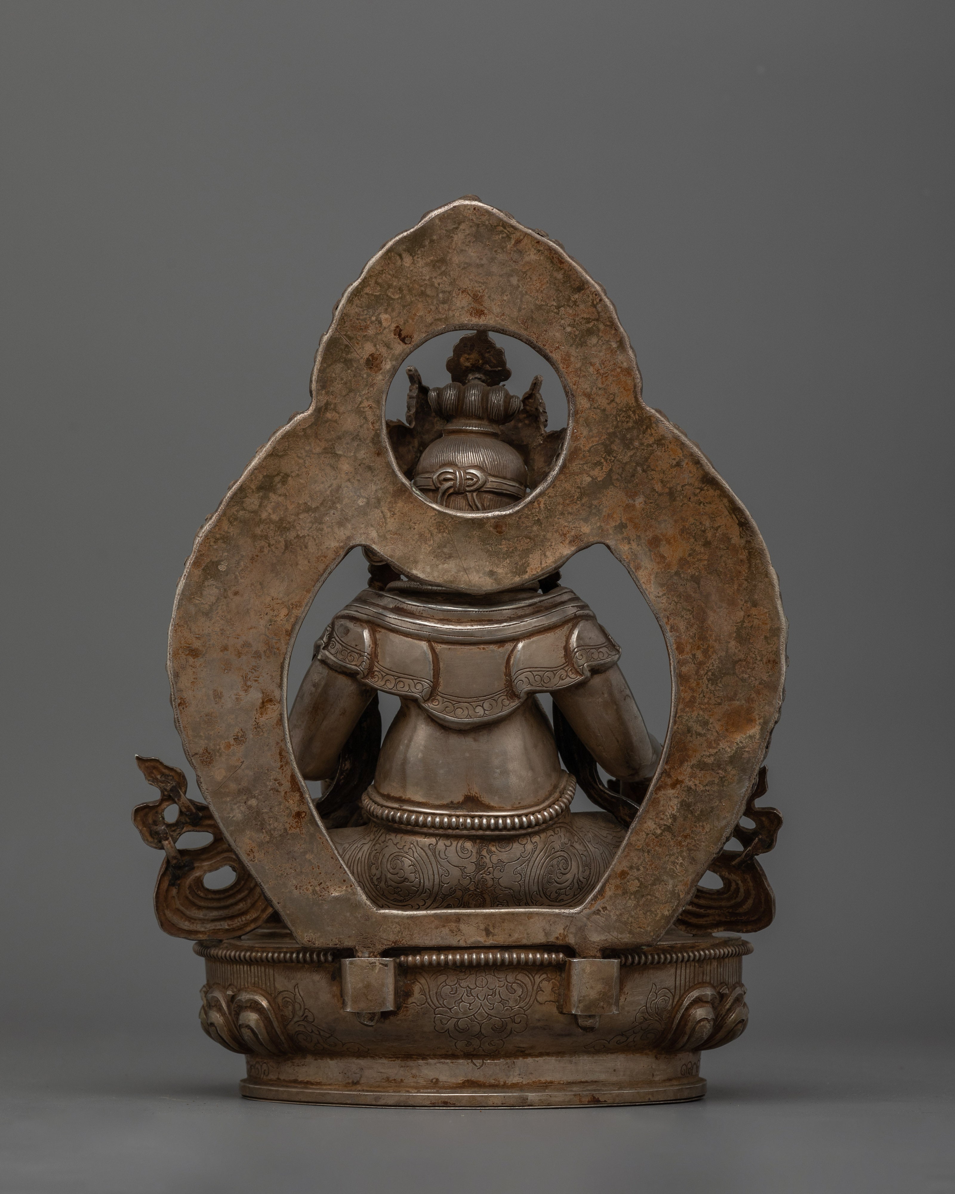 Religious Himalayan Sculpture of Tibetan Wealth Deity Dzambhala | Deity of Prosperity