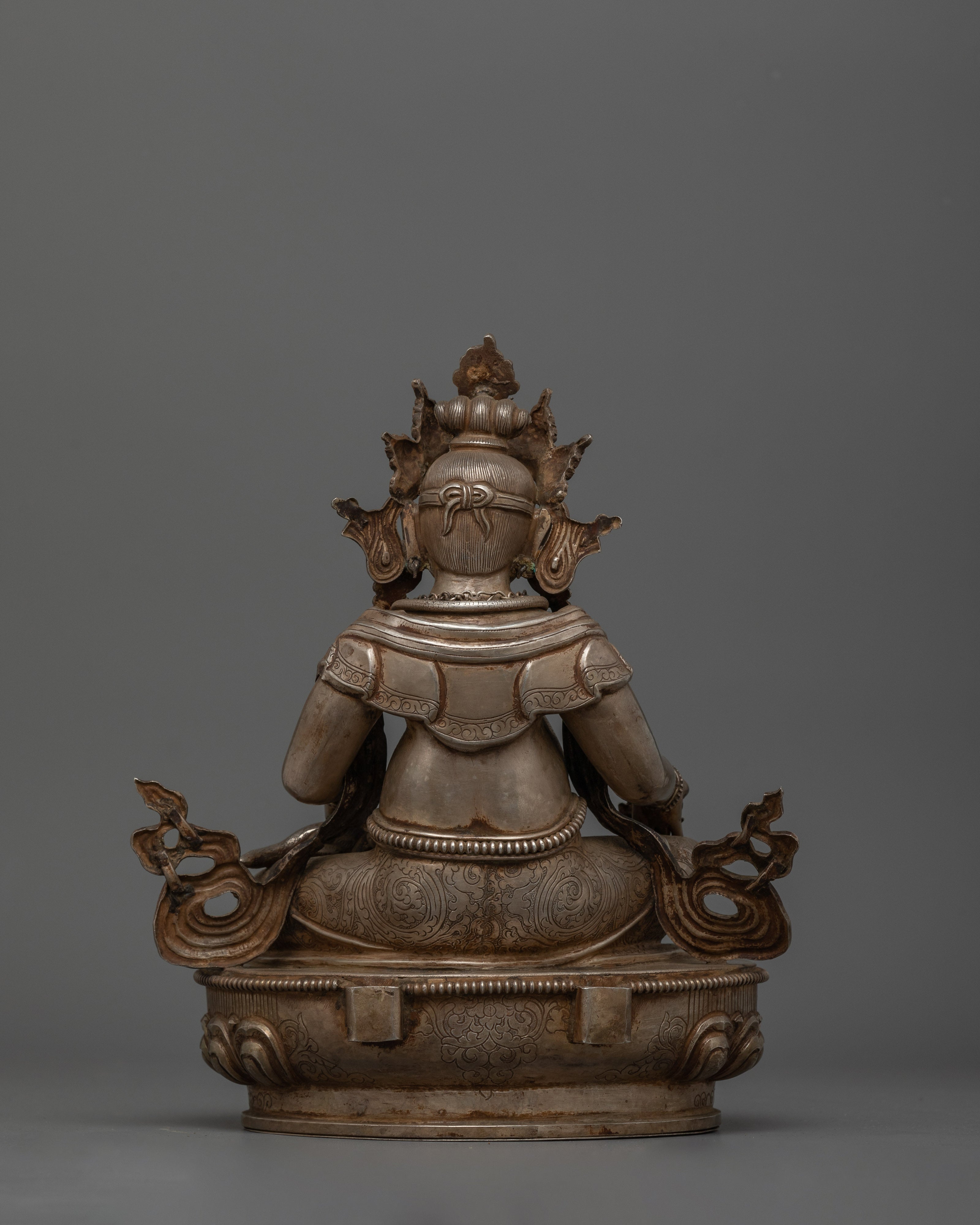 Religious Himalayan Sculpture of Tibetan Wealth Deity Dzambhala | Deity of Prosperity