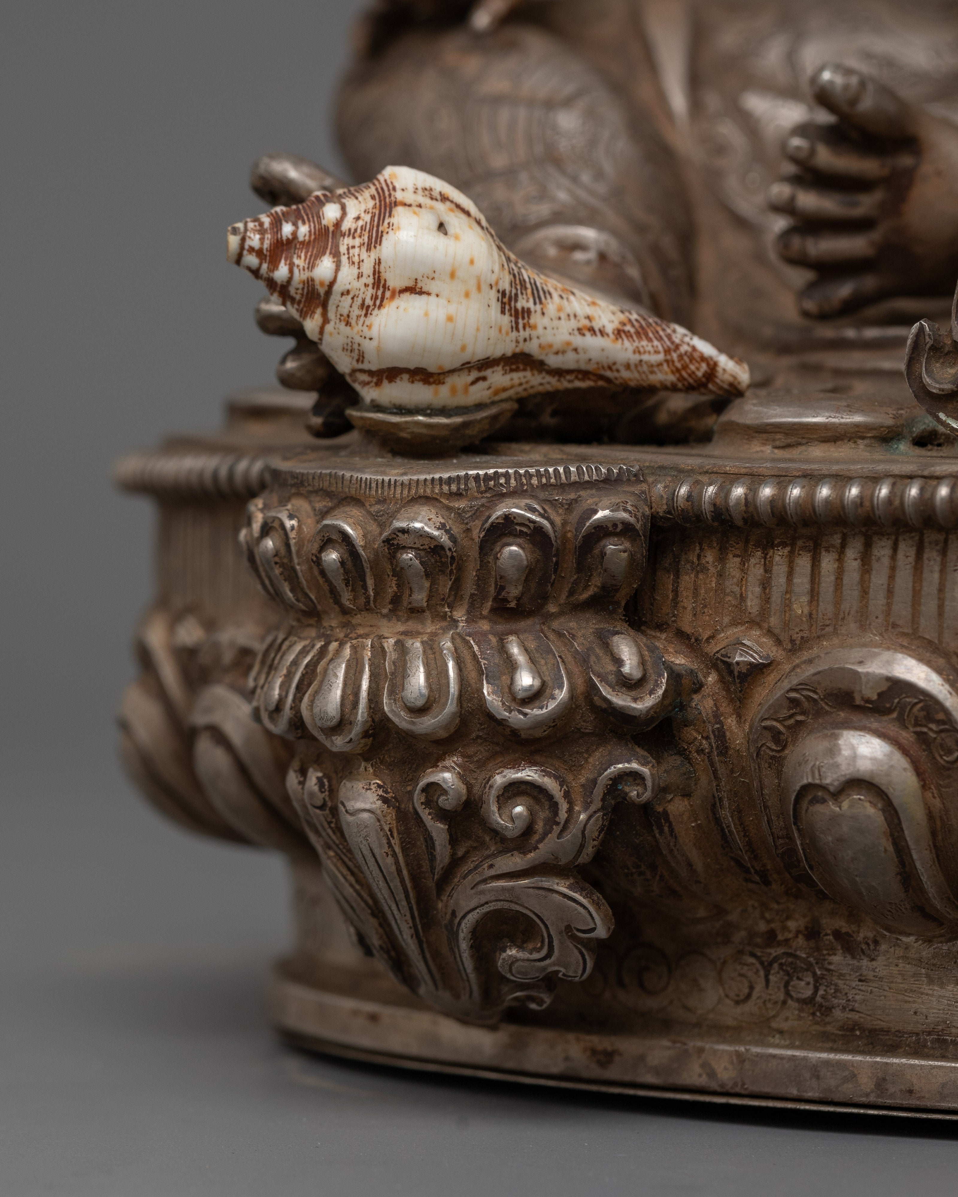 Religious Himalayan Sculpture of Tibetan Wealth Deity Dzambhala | Deity of Prosperity