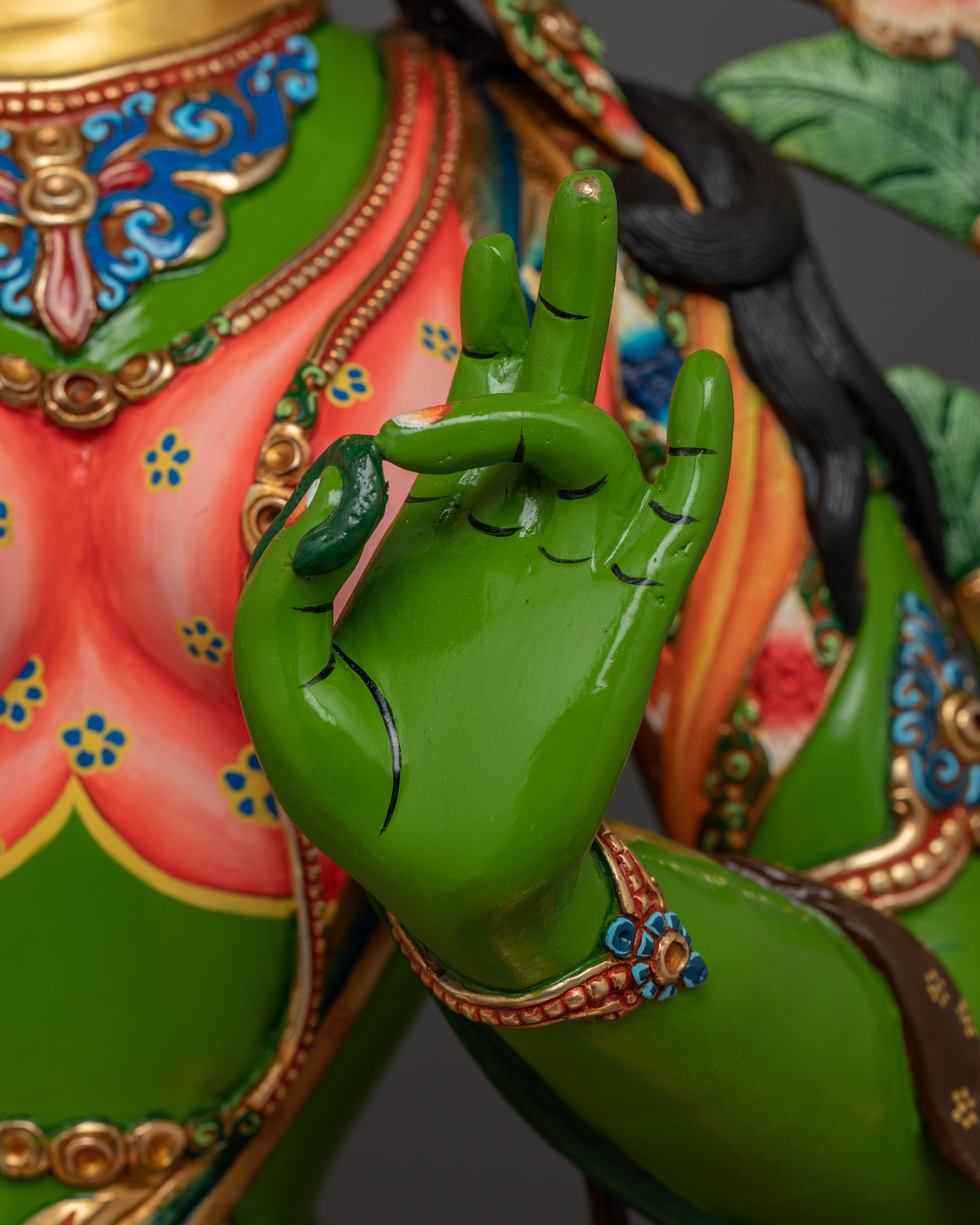 Tibetan Deity Syamatara Figurine | The Compassionate Protector