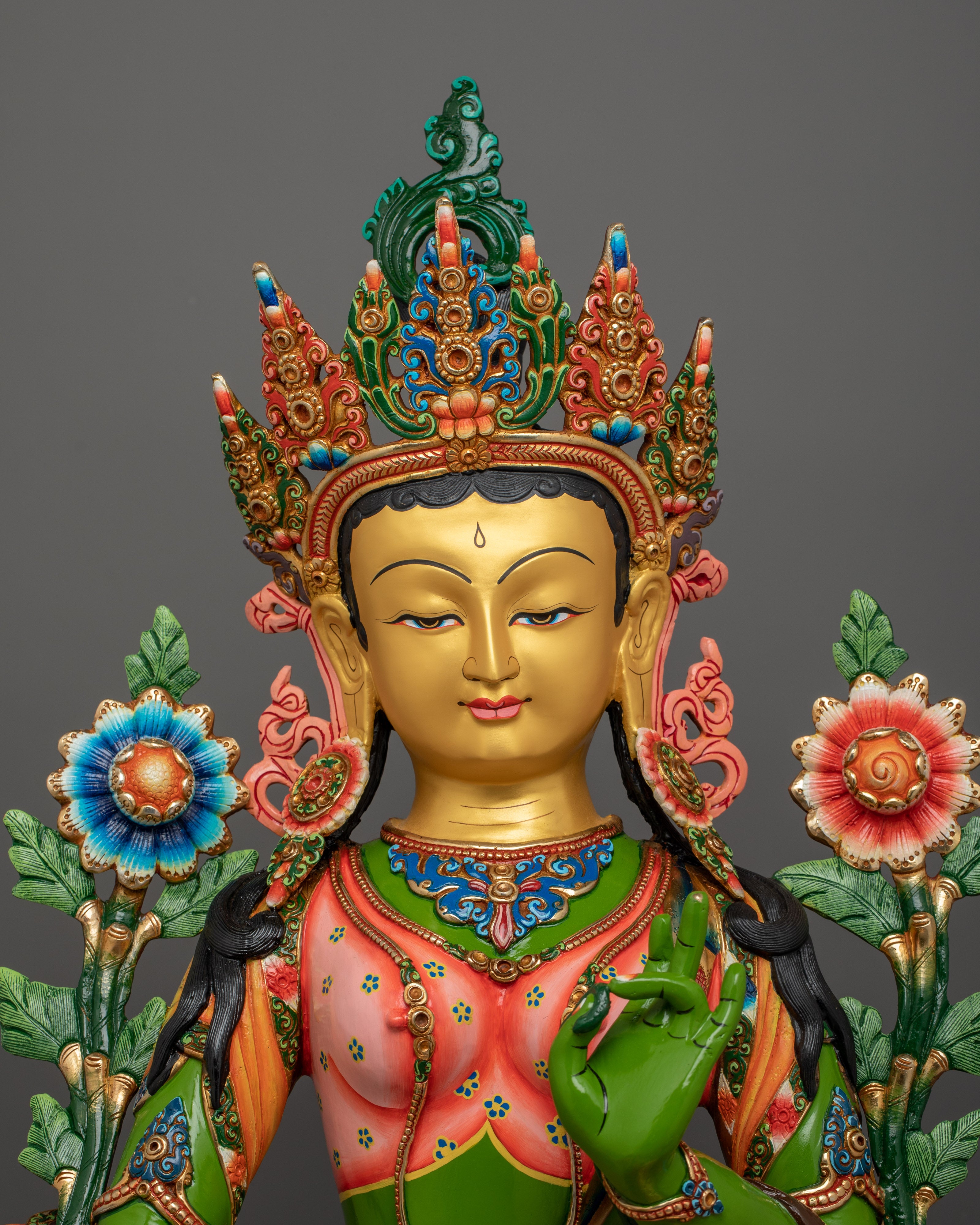 Tibetan Deity Syamatara Figurine | The Compassionate Protector