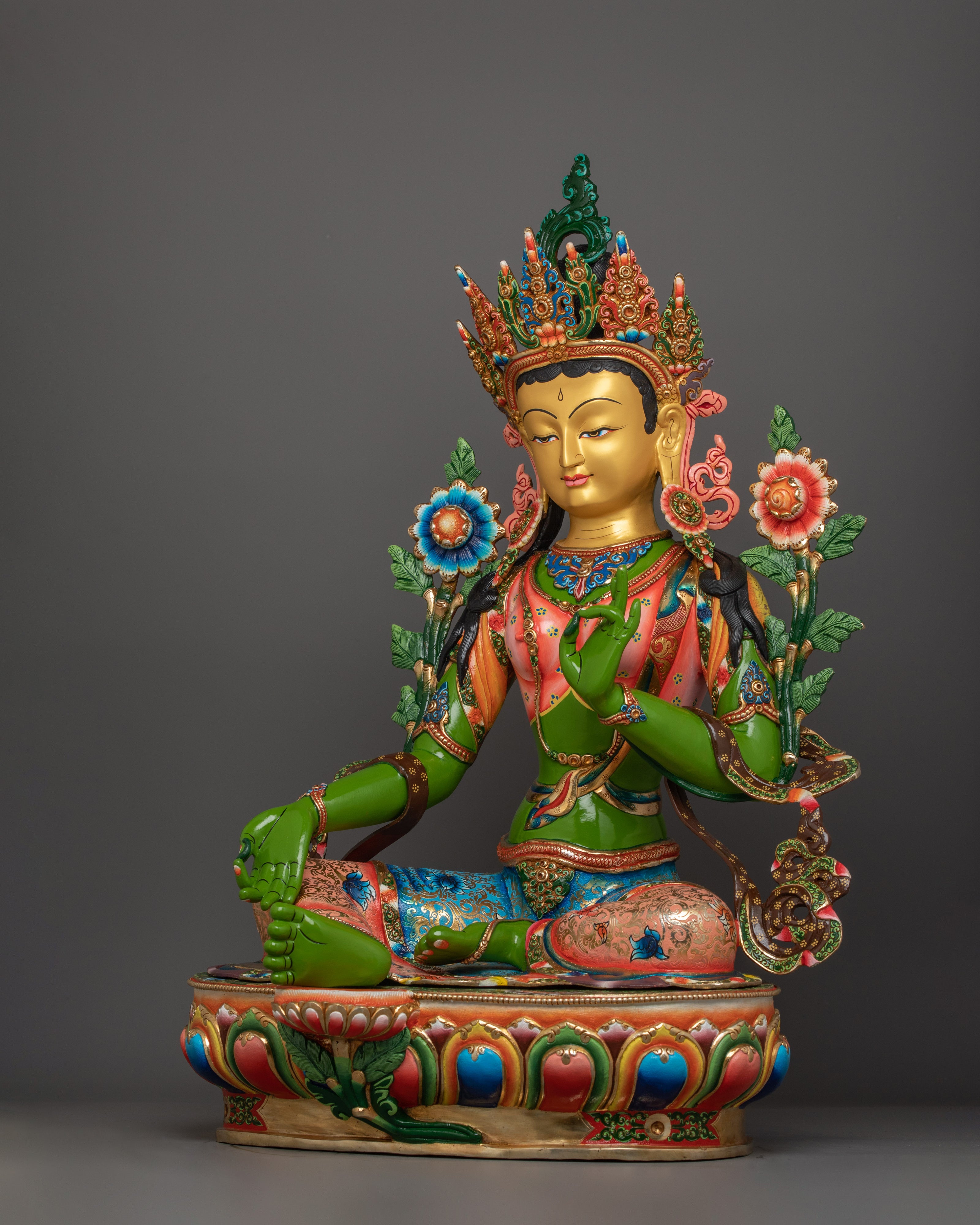 Tibetan Deity Syamatara Figurine | The Compassionate Protector