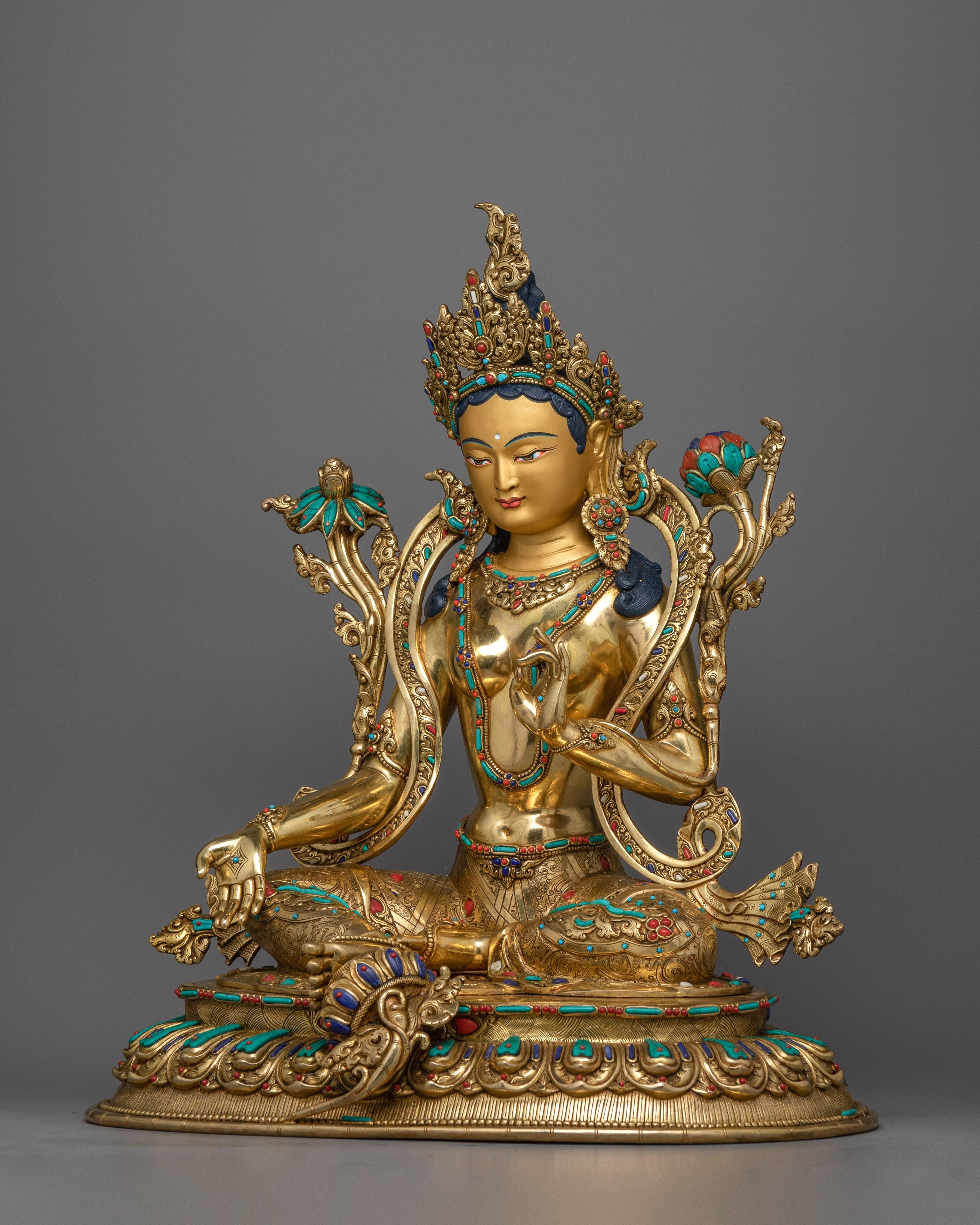 Compassionate Goddess Green Tara Figurine | Divine Feminine Art