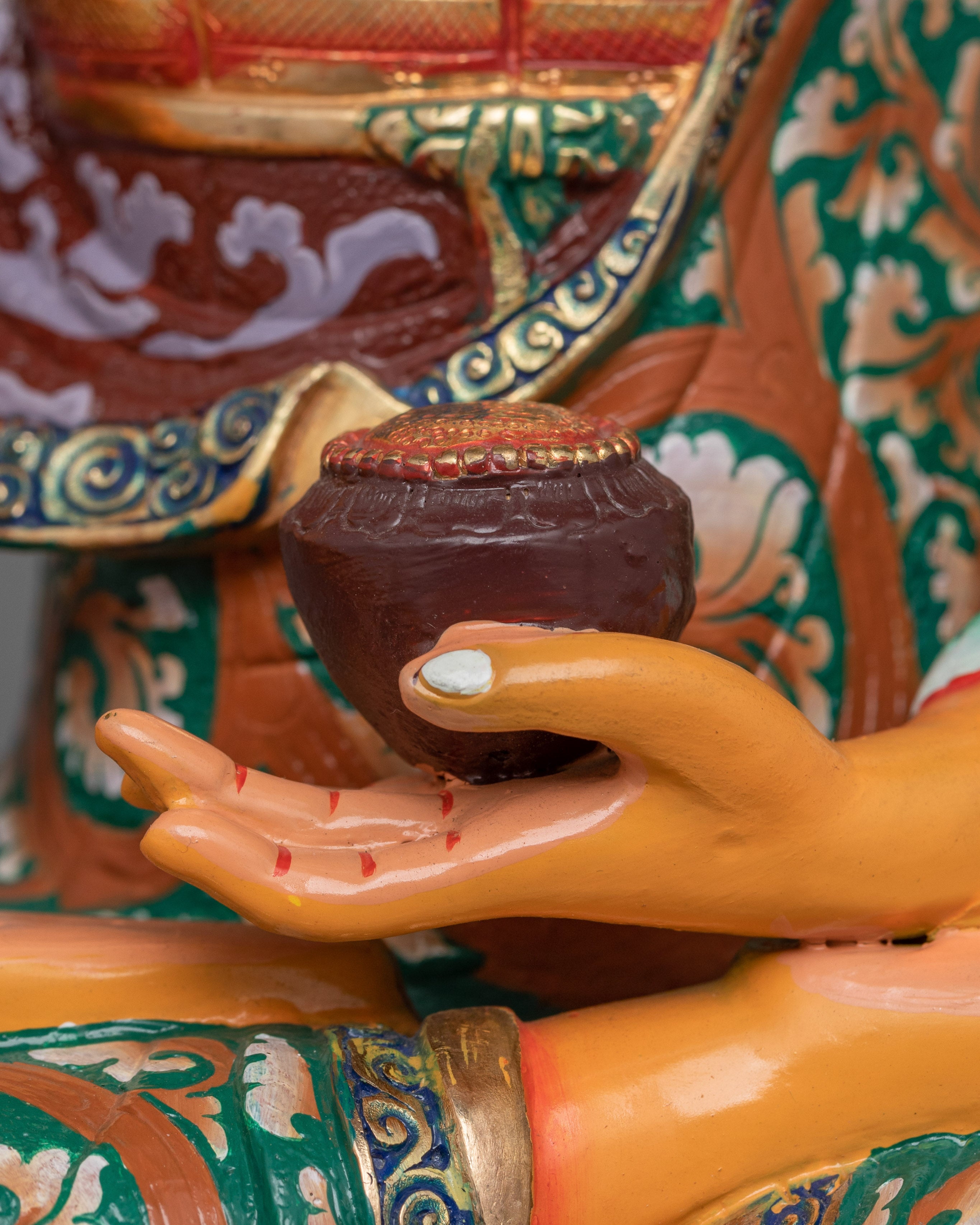 Colorful Shakyamuni Buddha Statue | Handmade in Nepal, by Nepali Artists