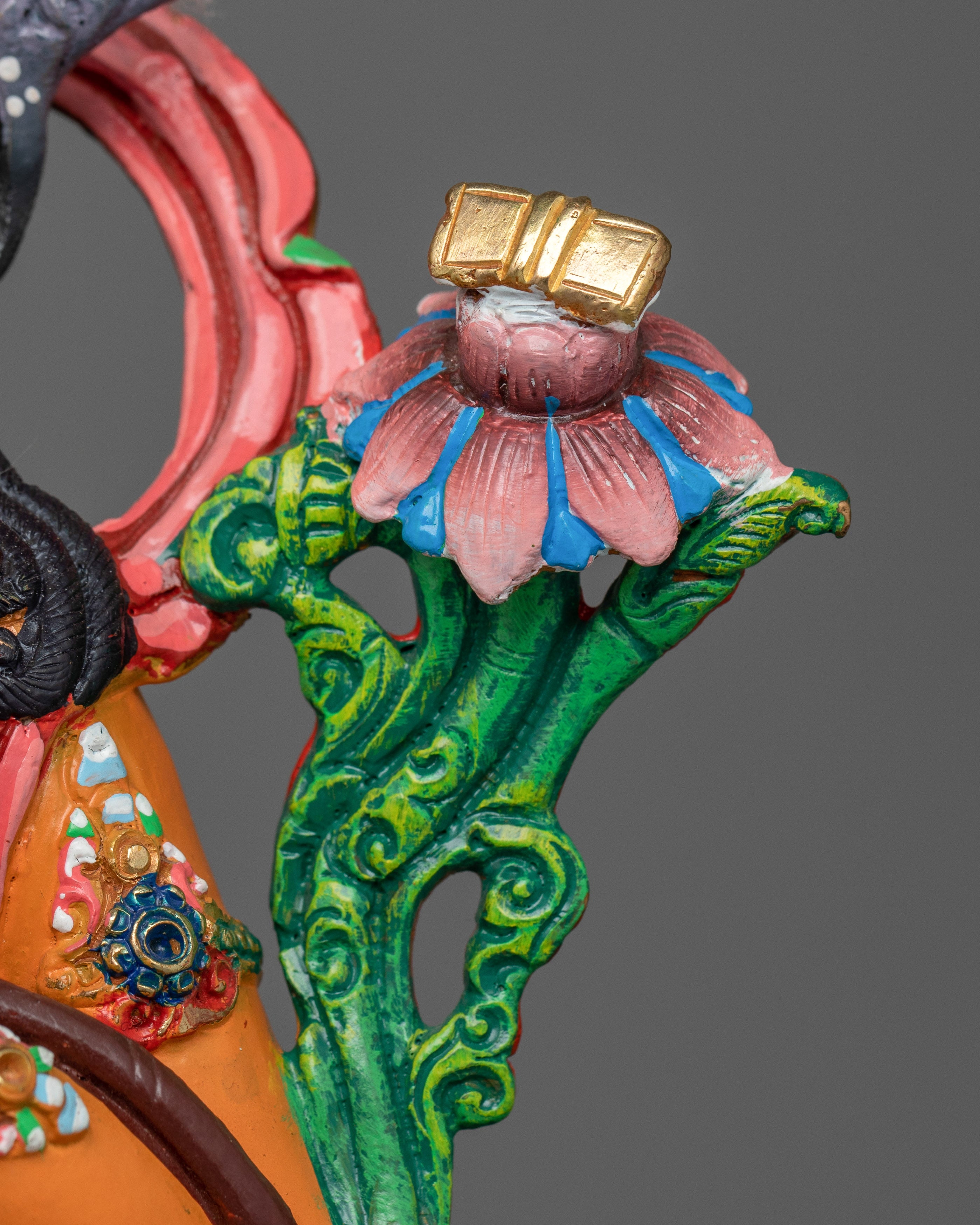 Colorful Statue of Manjushri | Handcrafted by Nepali Artists in Nepal