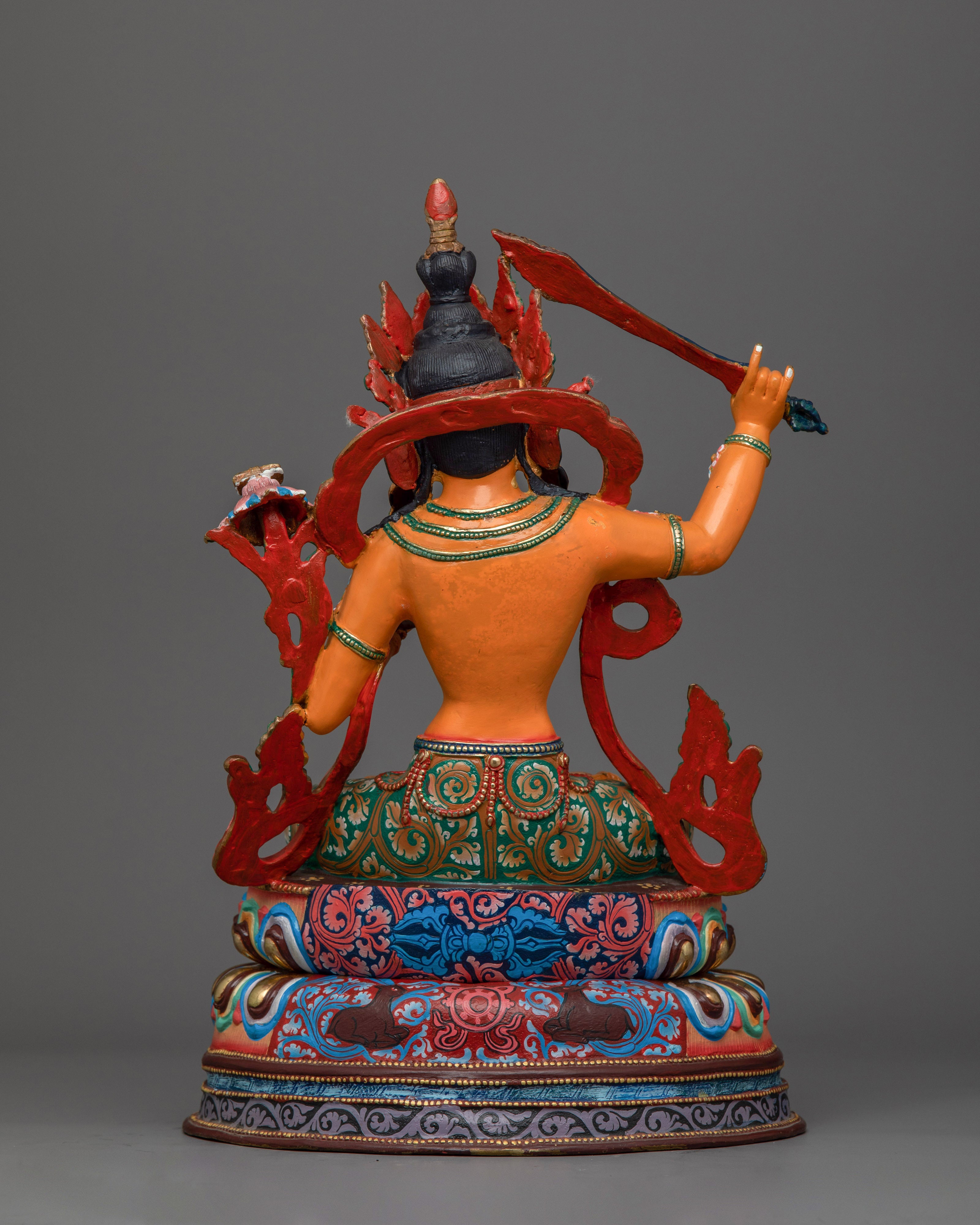 Colorful Statue of Manjushri | Handcrafted by Nepali Artists in Nepal