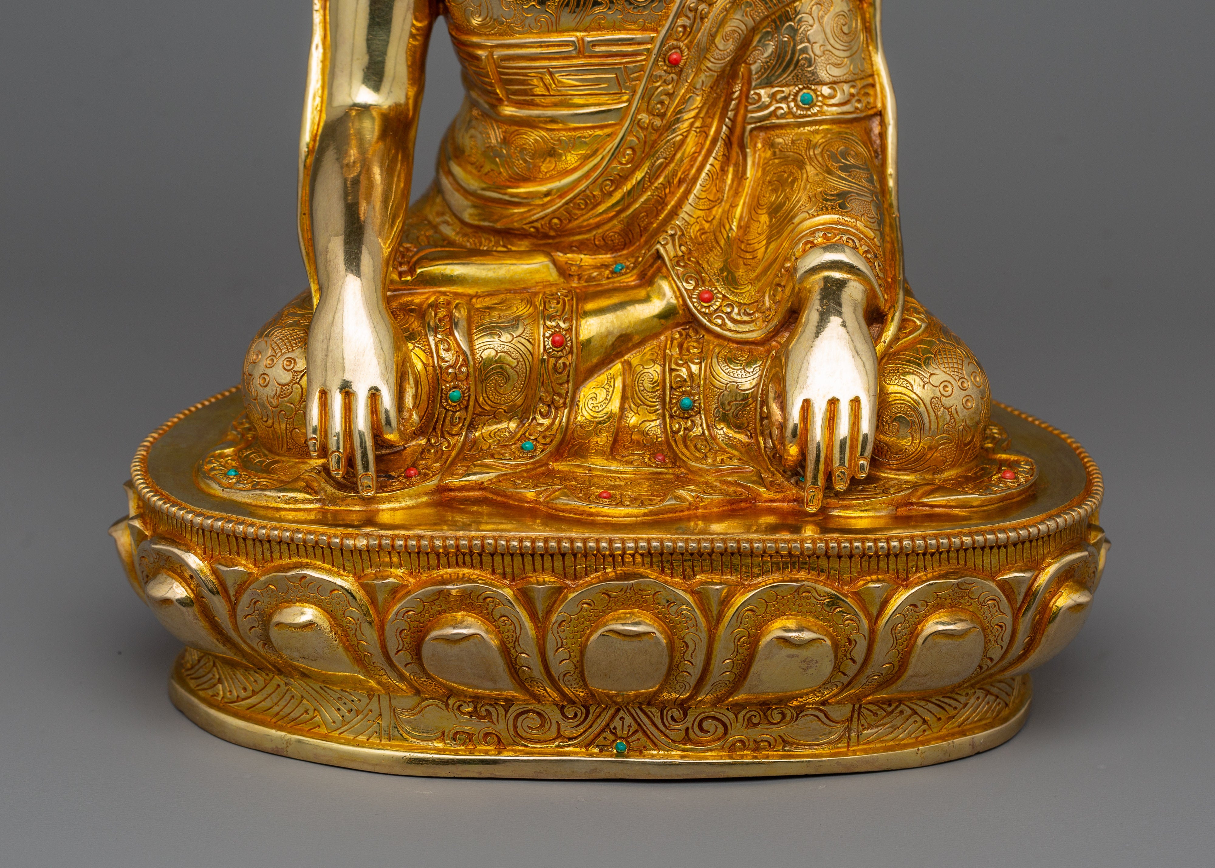 Longchenpa Buddhist Master Statue | 24k Gold Gilded Fine Artwork
