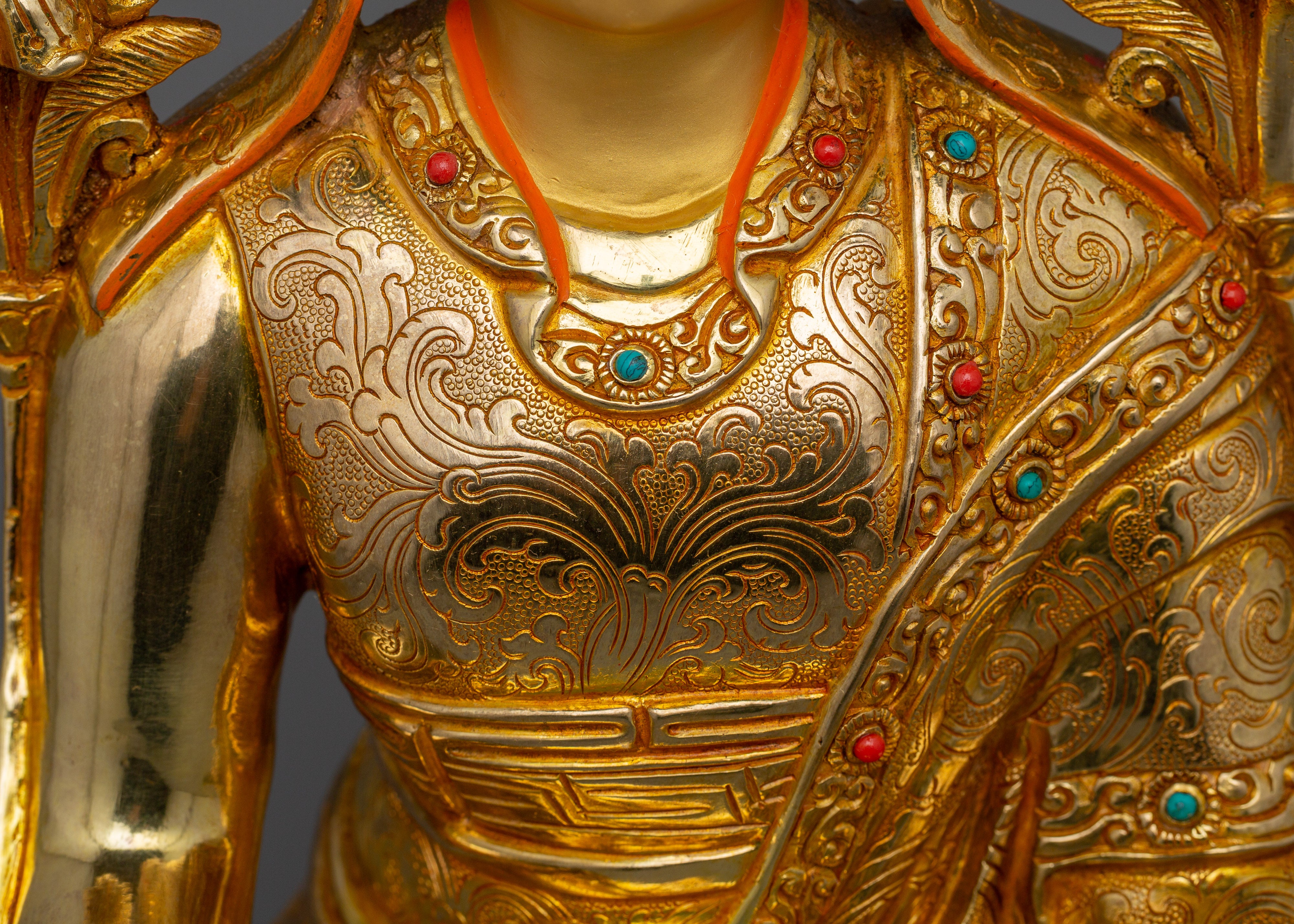 Longchenpa Buddhist Master Statue | 24k Gold Gilded Fine Artwork