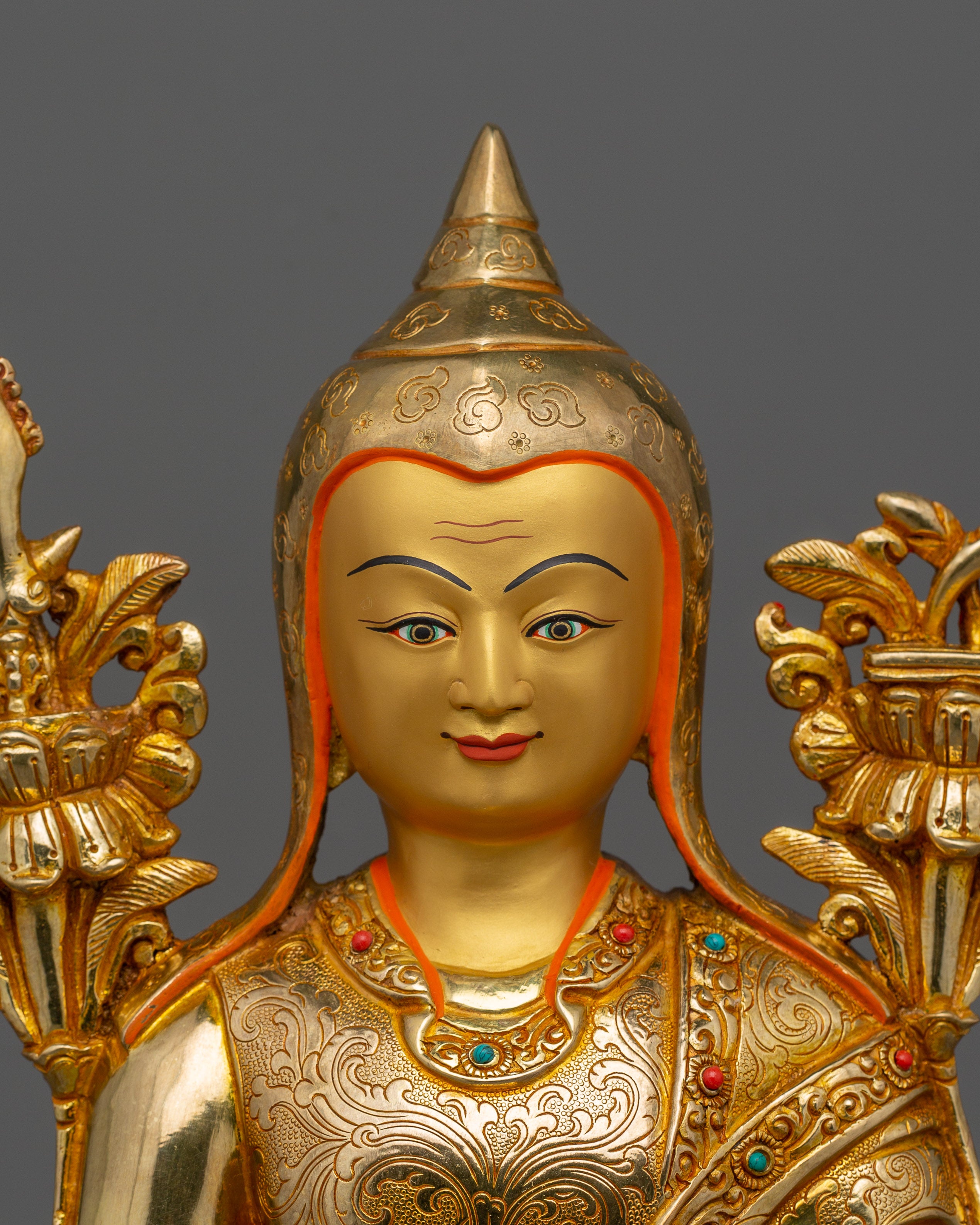 Longchenpa Buddhist Master Statue | 24k Gold Gilded Fine Artwork