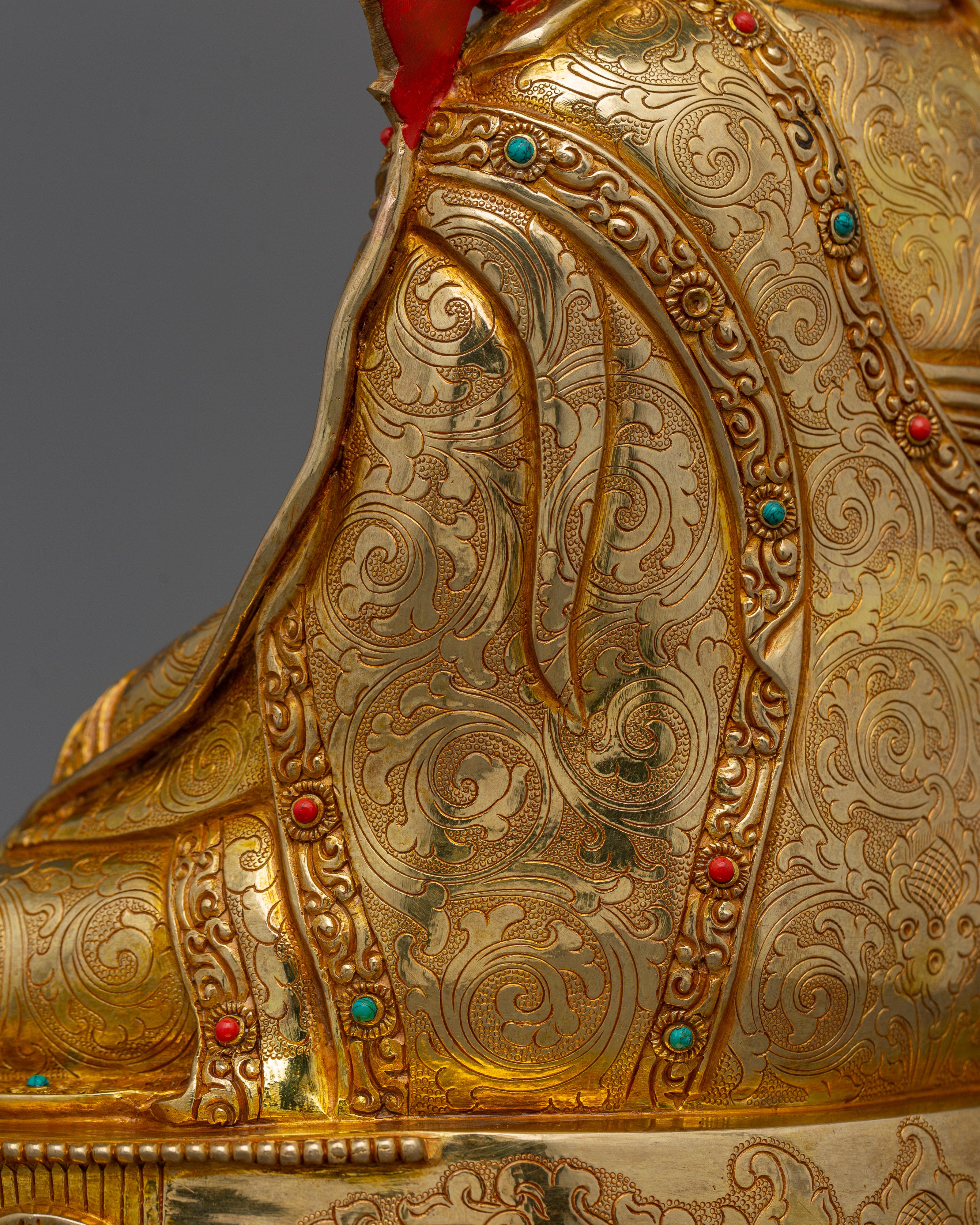 Longchenpa Buddhist Master Statue | 24k Gold Gilded Fine Artwork