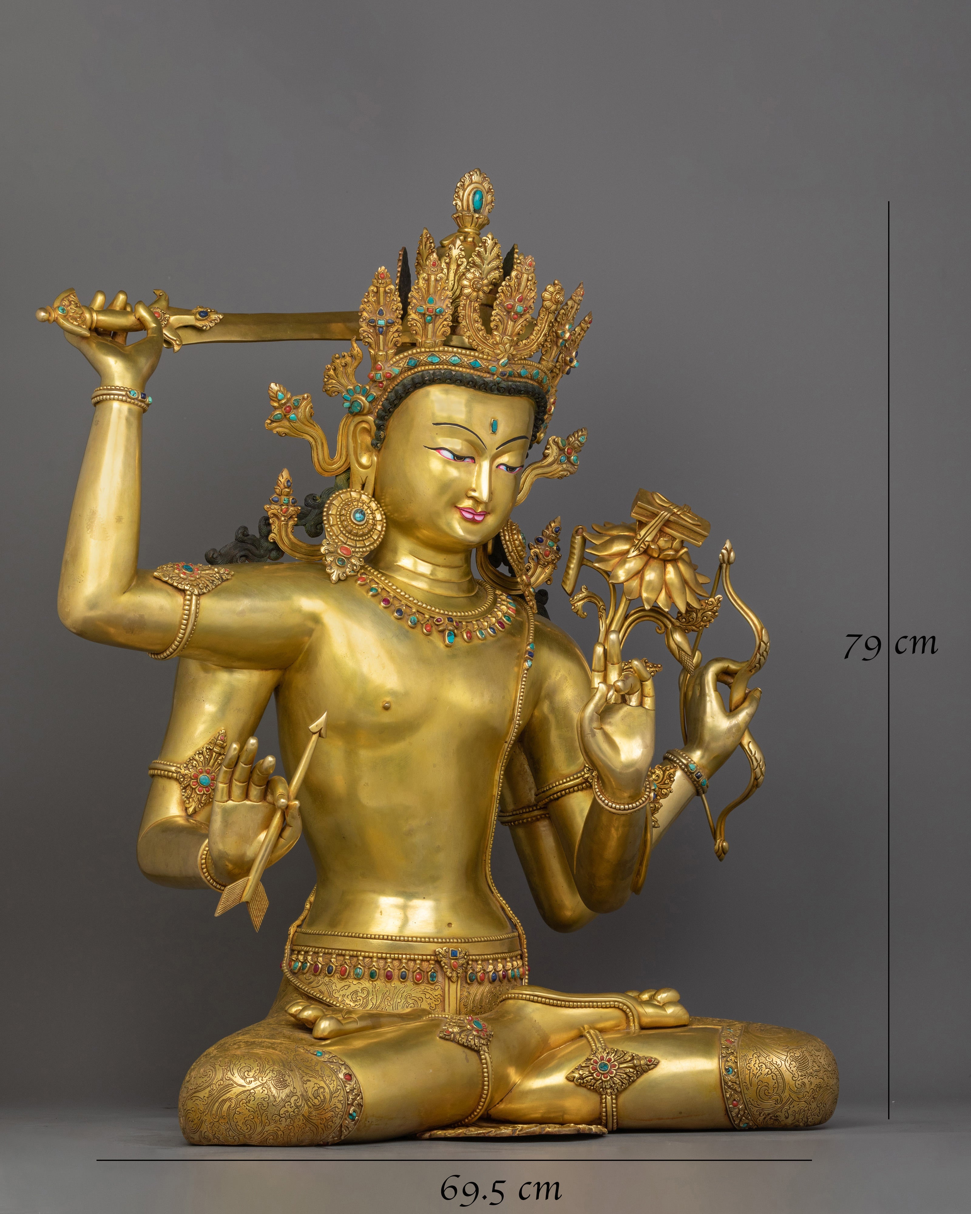 maha-manjushri-buddhist-sculpture