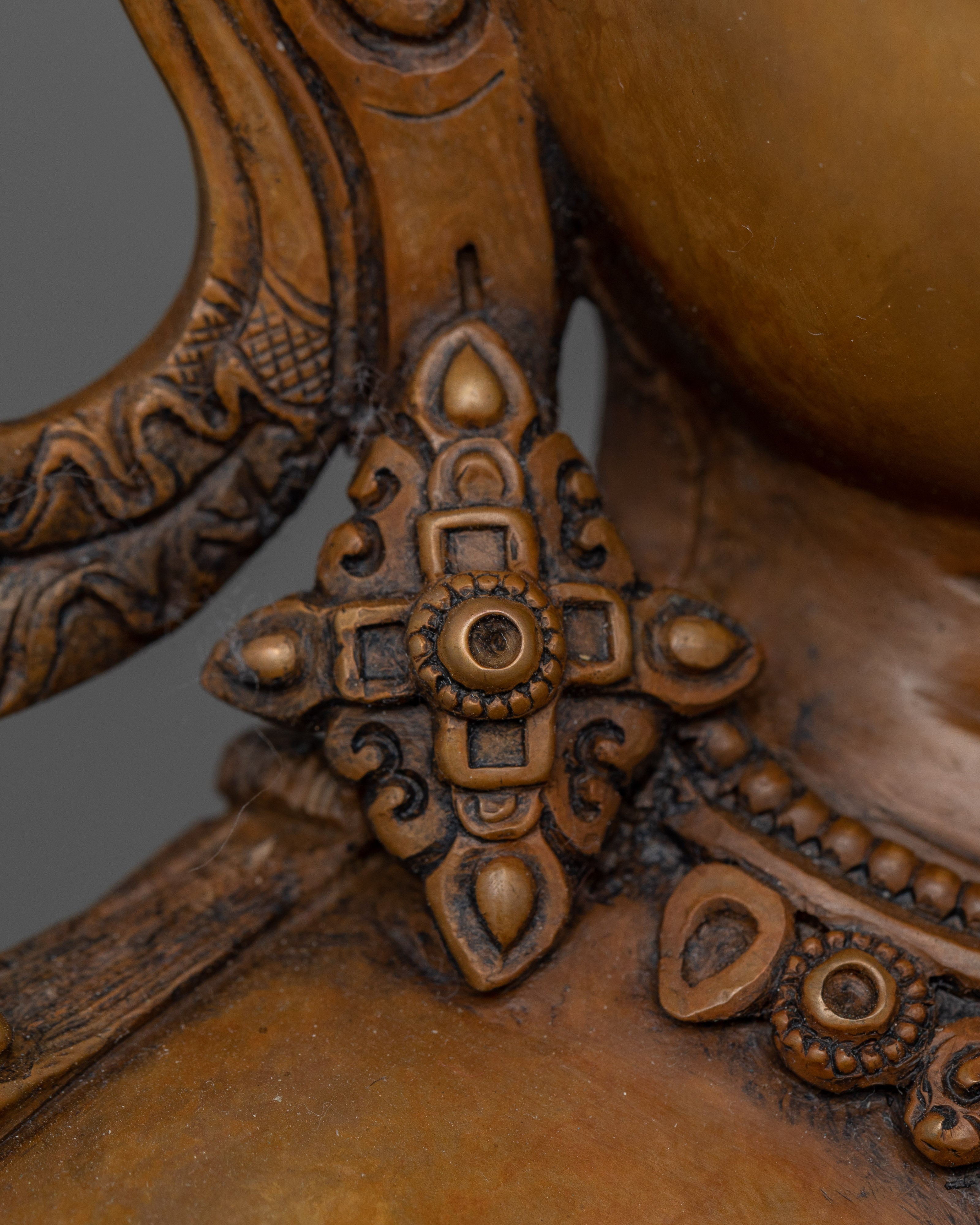 Standing Maitreya Buddha Statue in Oxidized Copper | Collector's Pride Sculpture